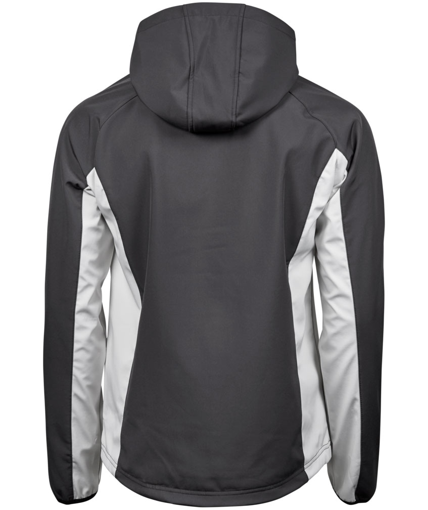 Tee Jays Performance softshelljakke med hette, Dark grey/Off white, large image number 2