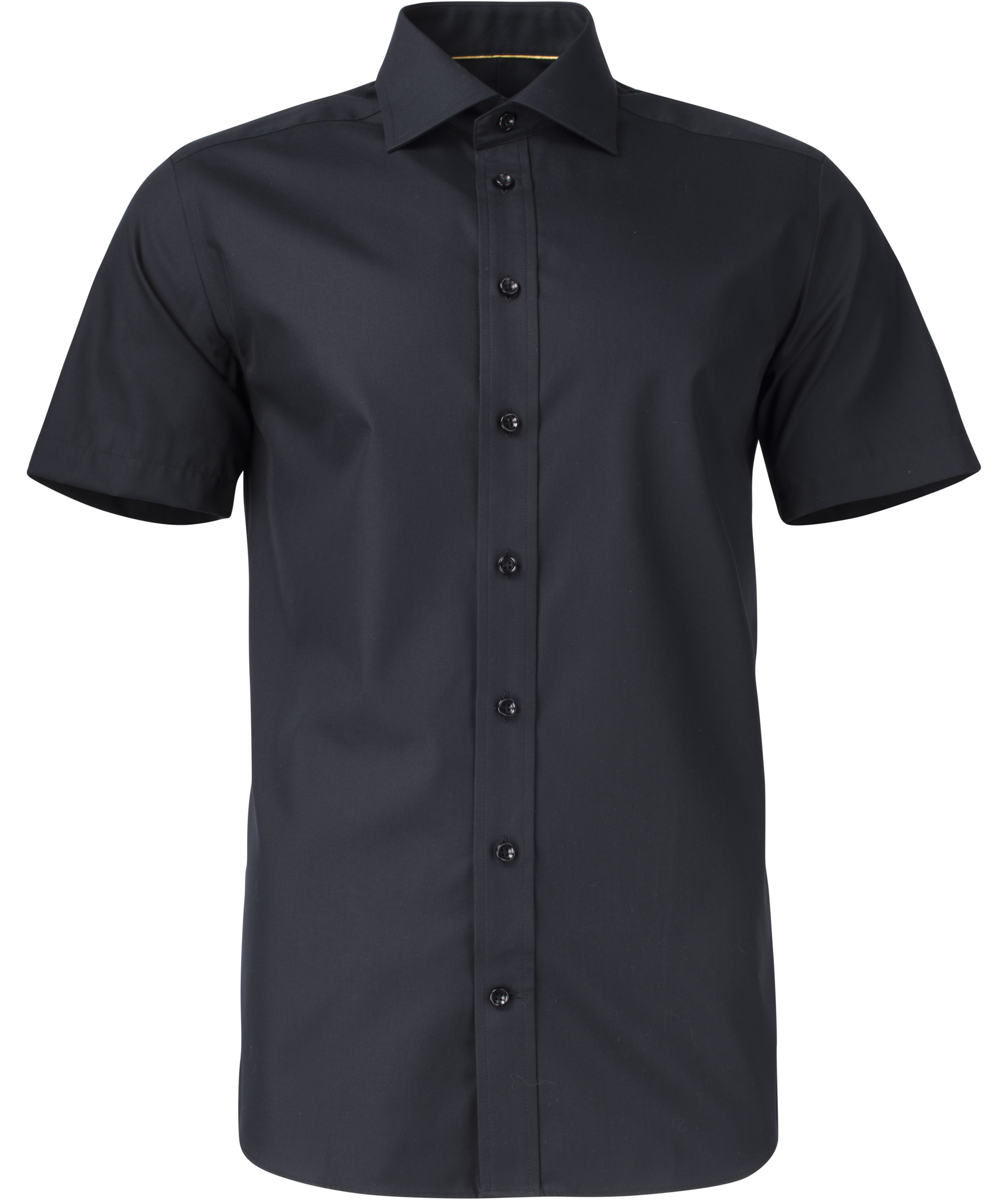 J. Harvest & Frost Twill Yellow Bow 50 Slim fit kortermet skjorte, Black