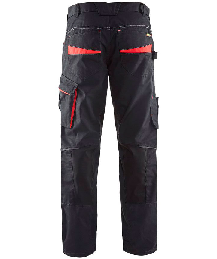 Bl&aring;kl&auml;der Unite work trousers, Black/Red, large image number 2