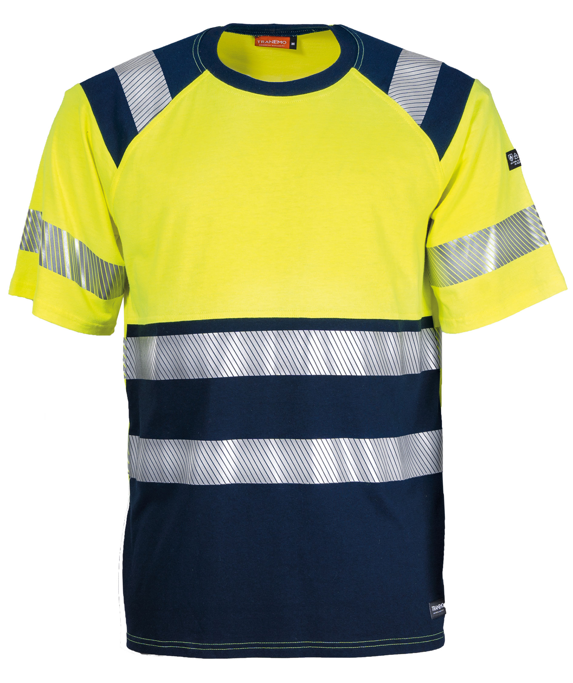 Tranemo FR T-Shirt, Hi-Vis gelb/marine