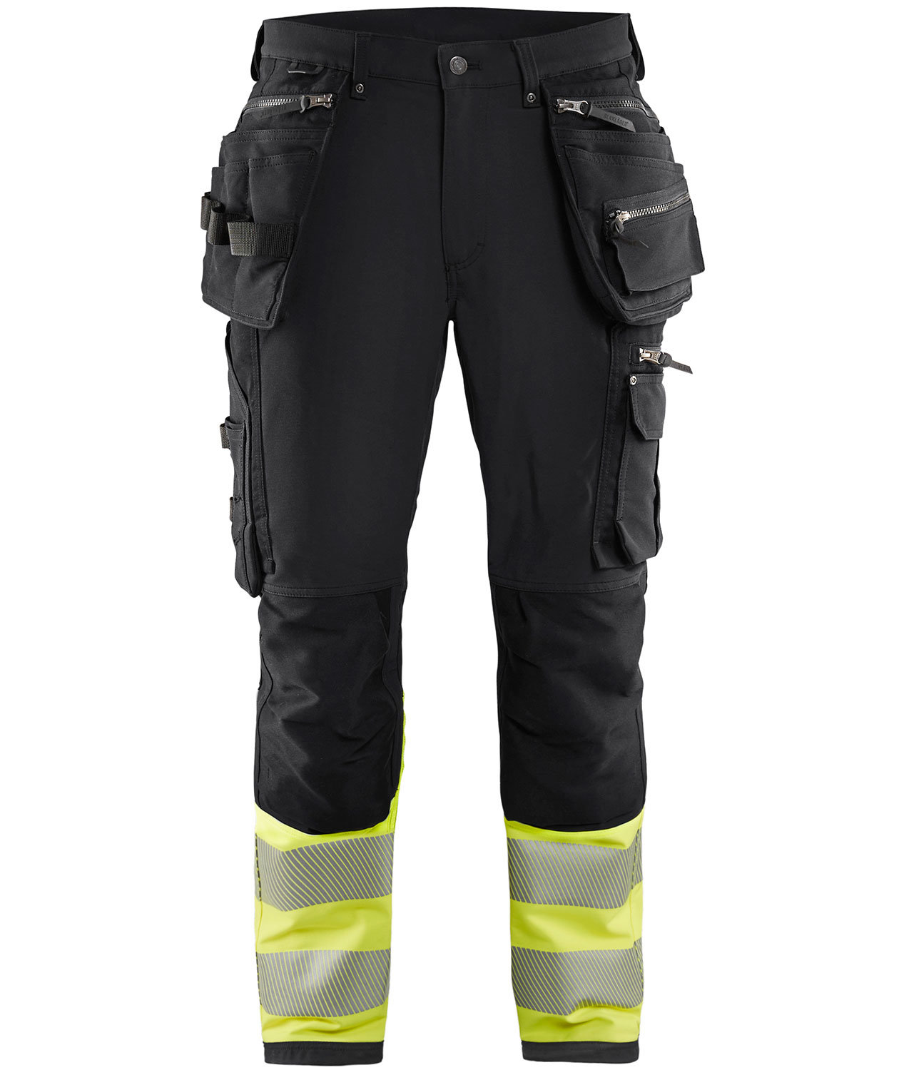 Bl&aring;kl&auml;der h&aring;ndverksbukse full stretch, Svart/Hi-Vis Gul