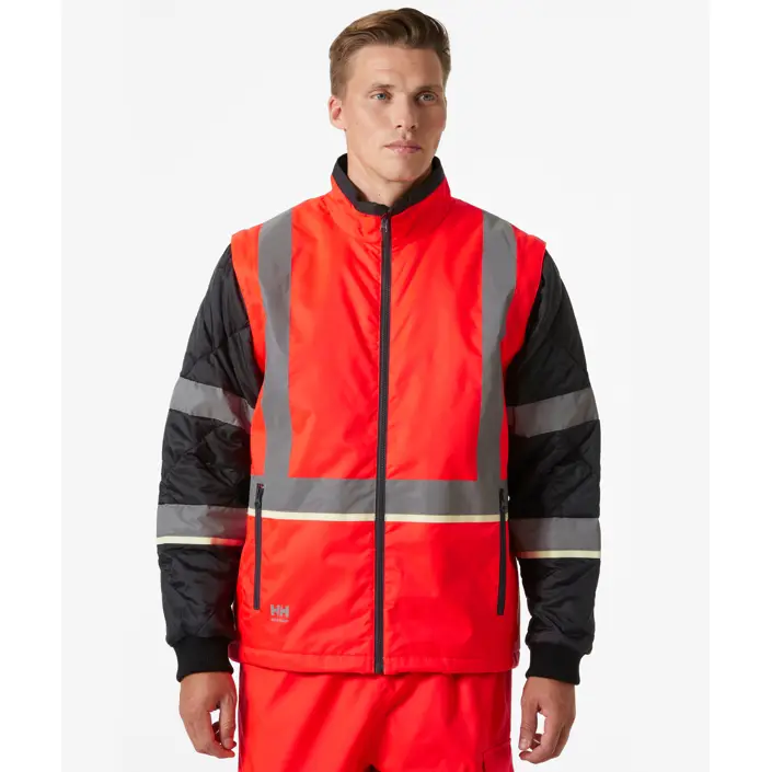 Helly Hansen UC-ME 2-i-1 insulator jakke, Hi-Vis Rød/Ebony, large image number 2