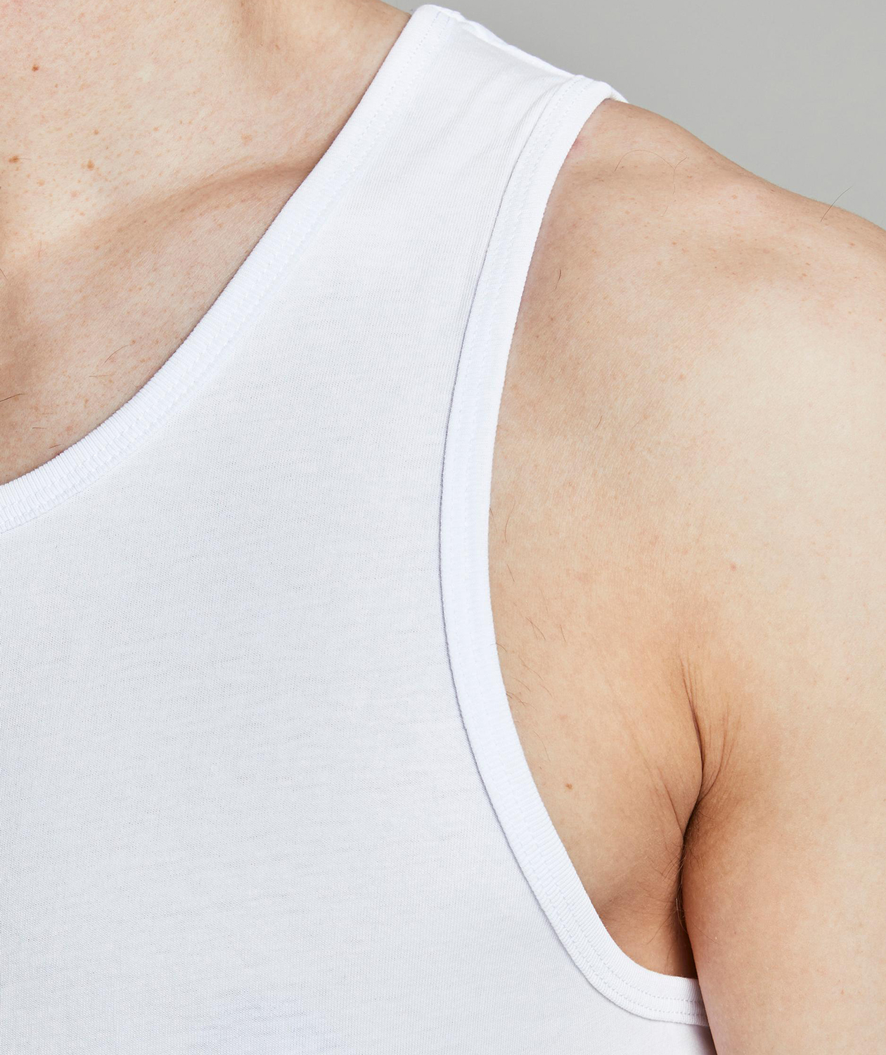 Jack & Jones JABASIC 2-pack singlet, White, large image number 4