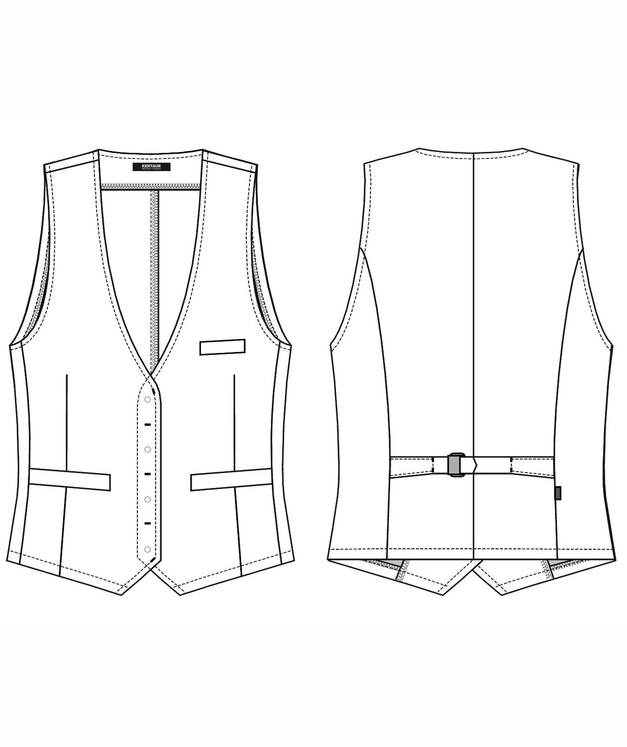 Kentaur women's server waistcoat, Dark Marine Blue, large image number 2