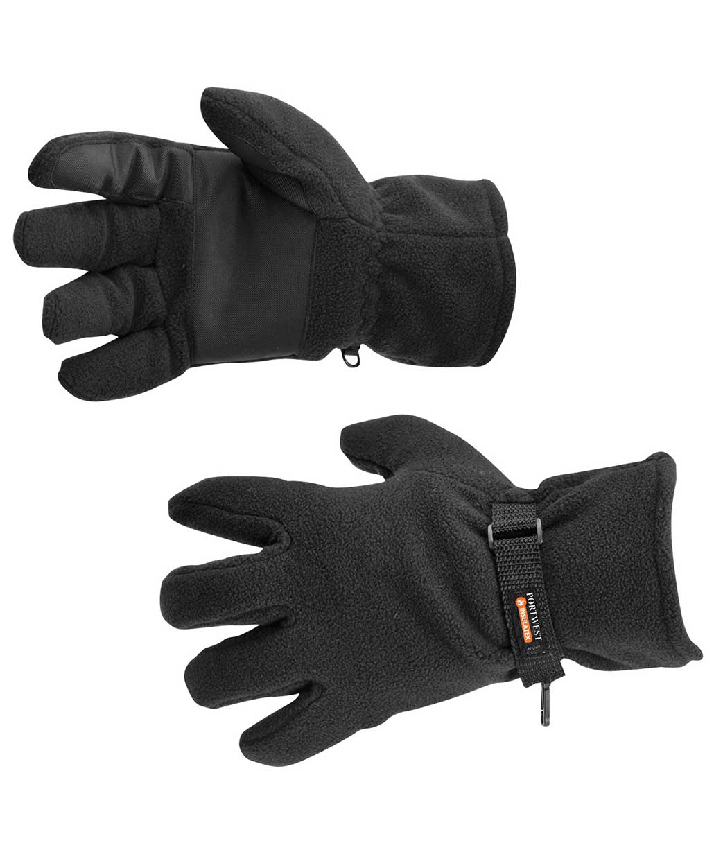 Portwest GL12 fleecehandsker, Sort