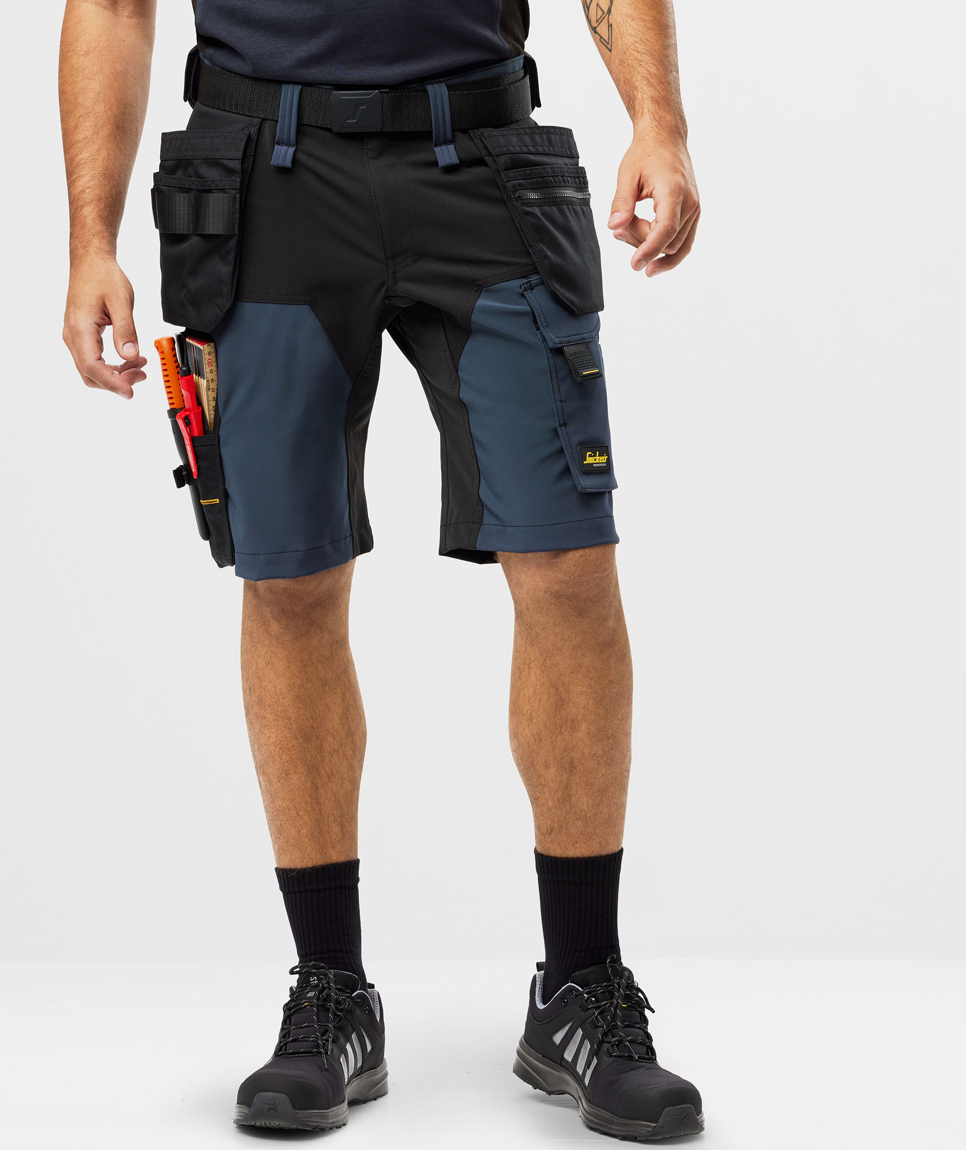 Snickers AllroundWork h&aring;ndverkershorts 6175 full stretch, Navy/black, large image number 6