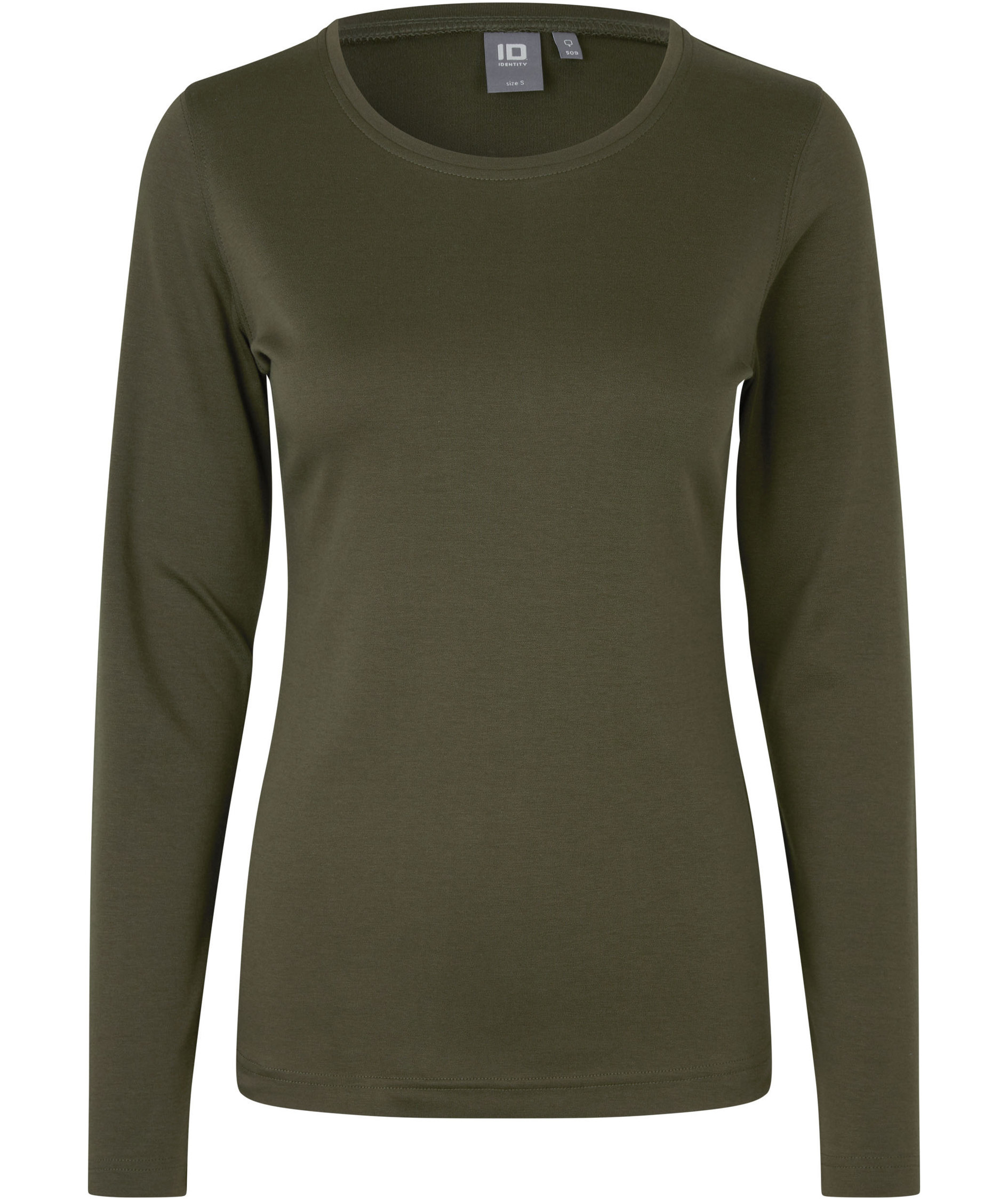 ID Identity Interlock l&aring;ng&auml;rmad T-shirt dam, Oliv, Oliv, swatch