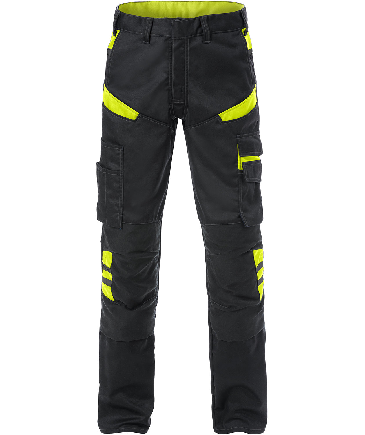 Fristads arbejdsbukser 2555, Sort/Hi-Vis Gul, large image number 0