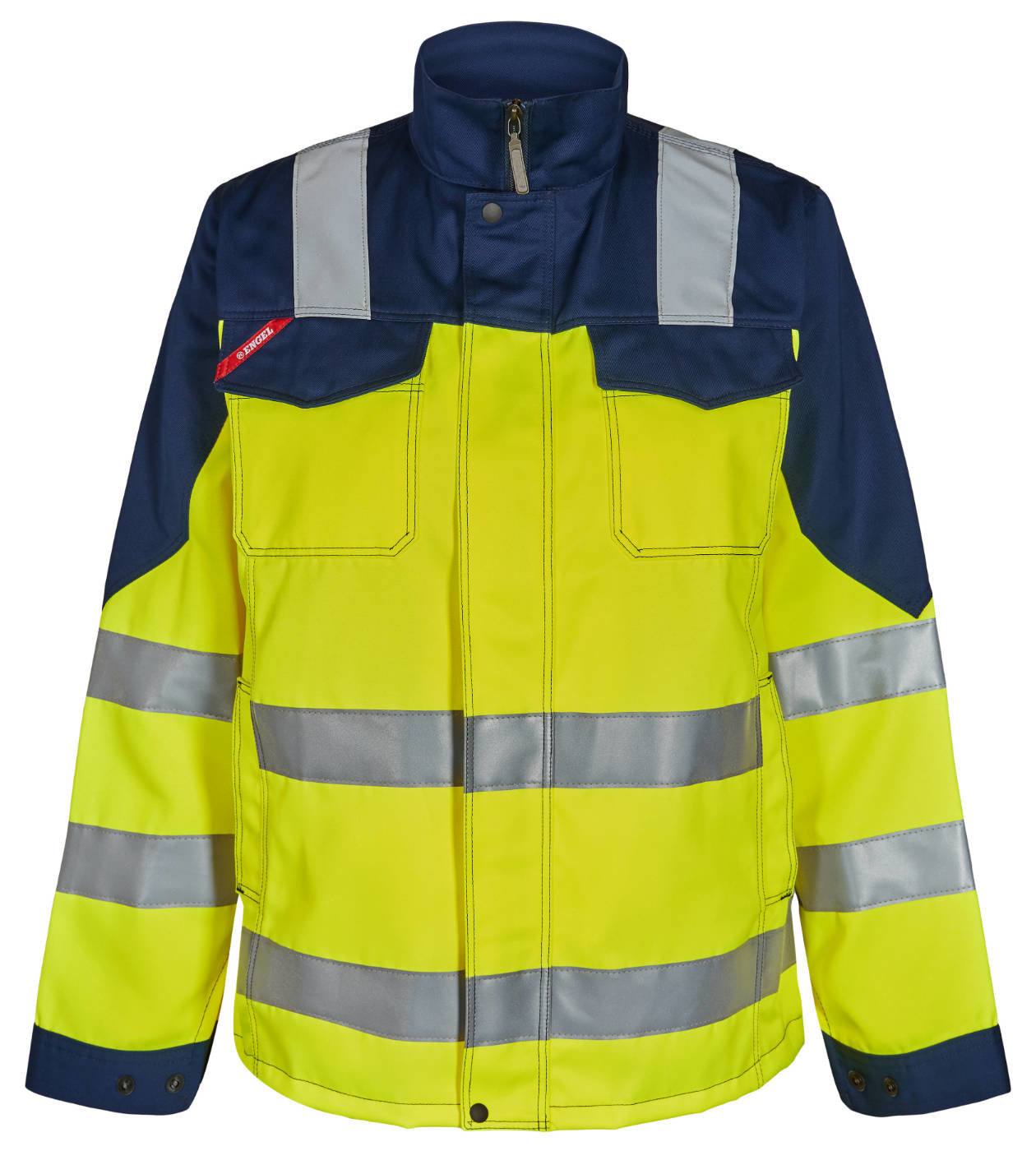 Engel Safety arbetsjacka dam, Varsel gul/marinbl&aring;