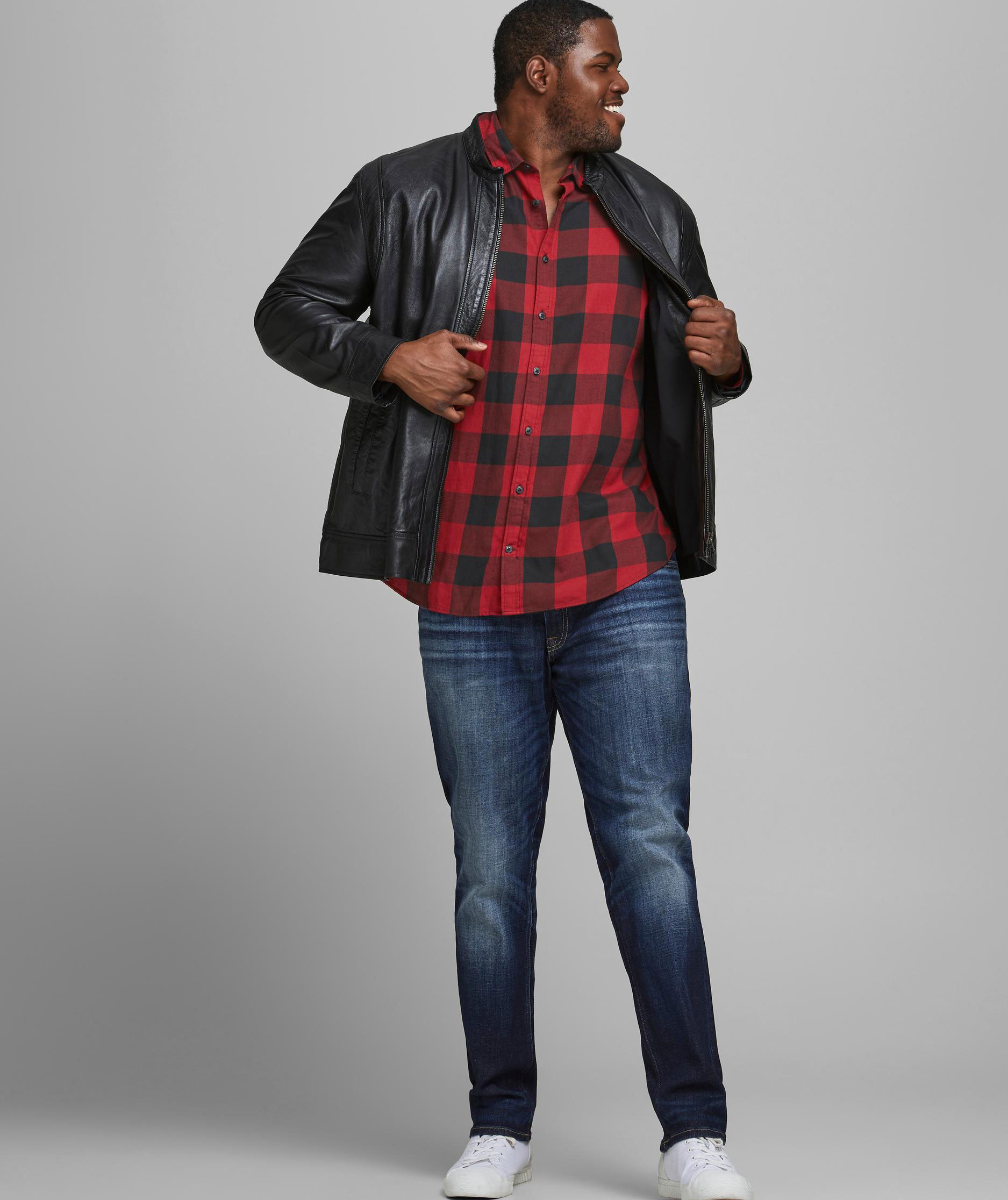 Jack & Jones JJEGINGHAM Plus Size Twill Hemd, Brick Red, large image number 5