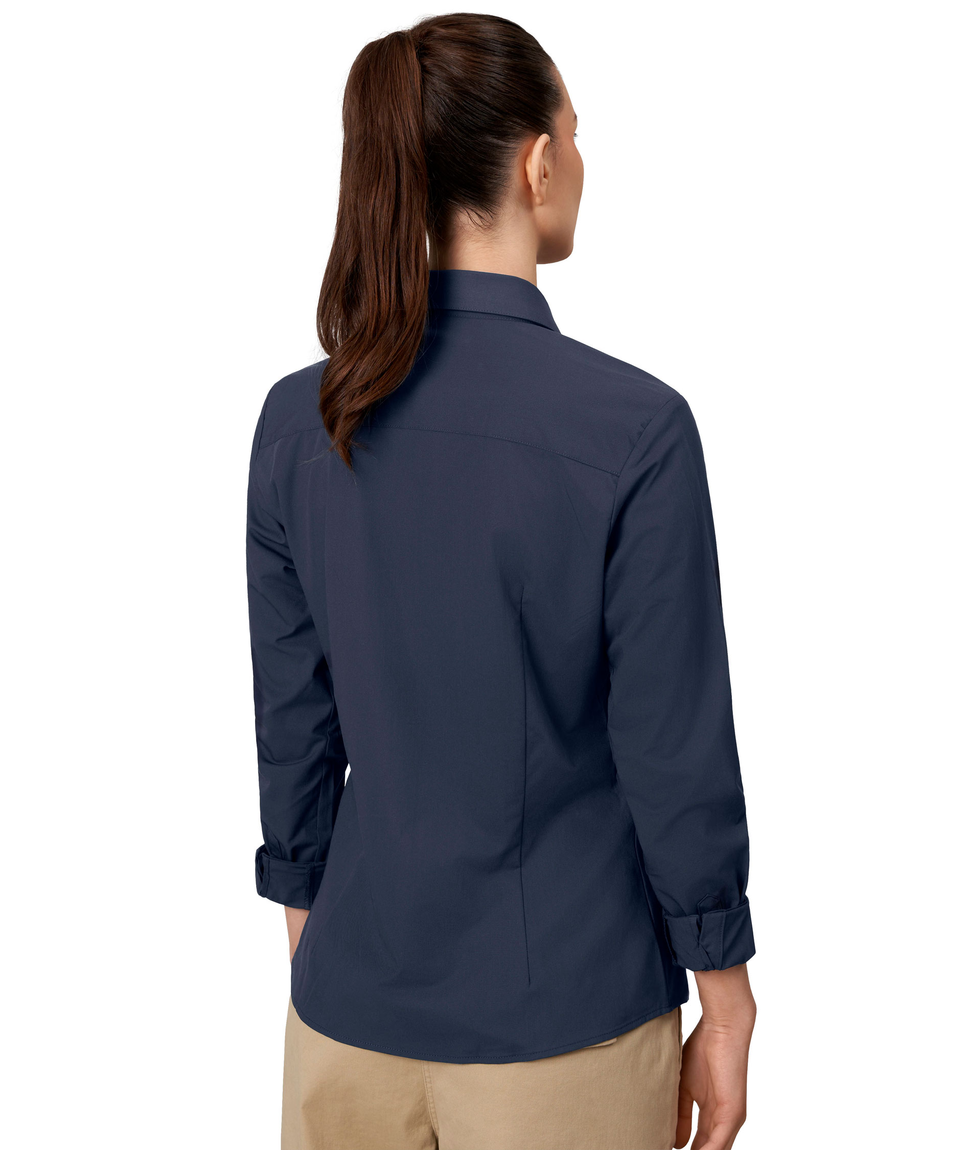 Seven Seas hybrid Modern fit dameskjorte, Navy, large image number 2
