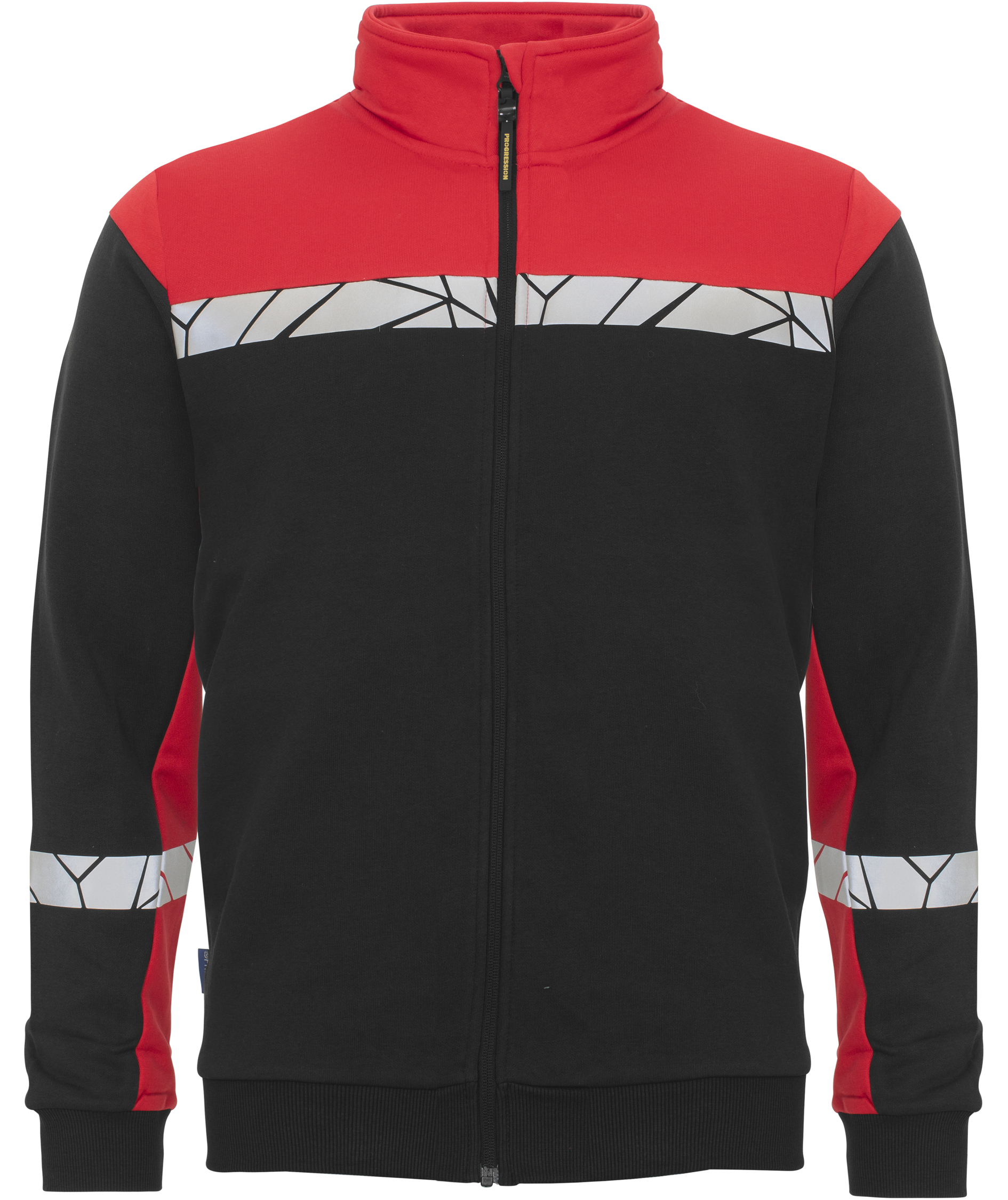 ProJob cardigan 7103, Svart/R&ouml;d