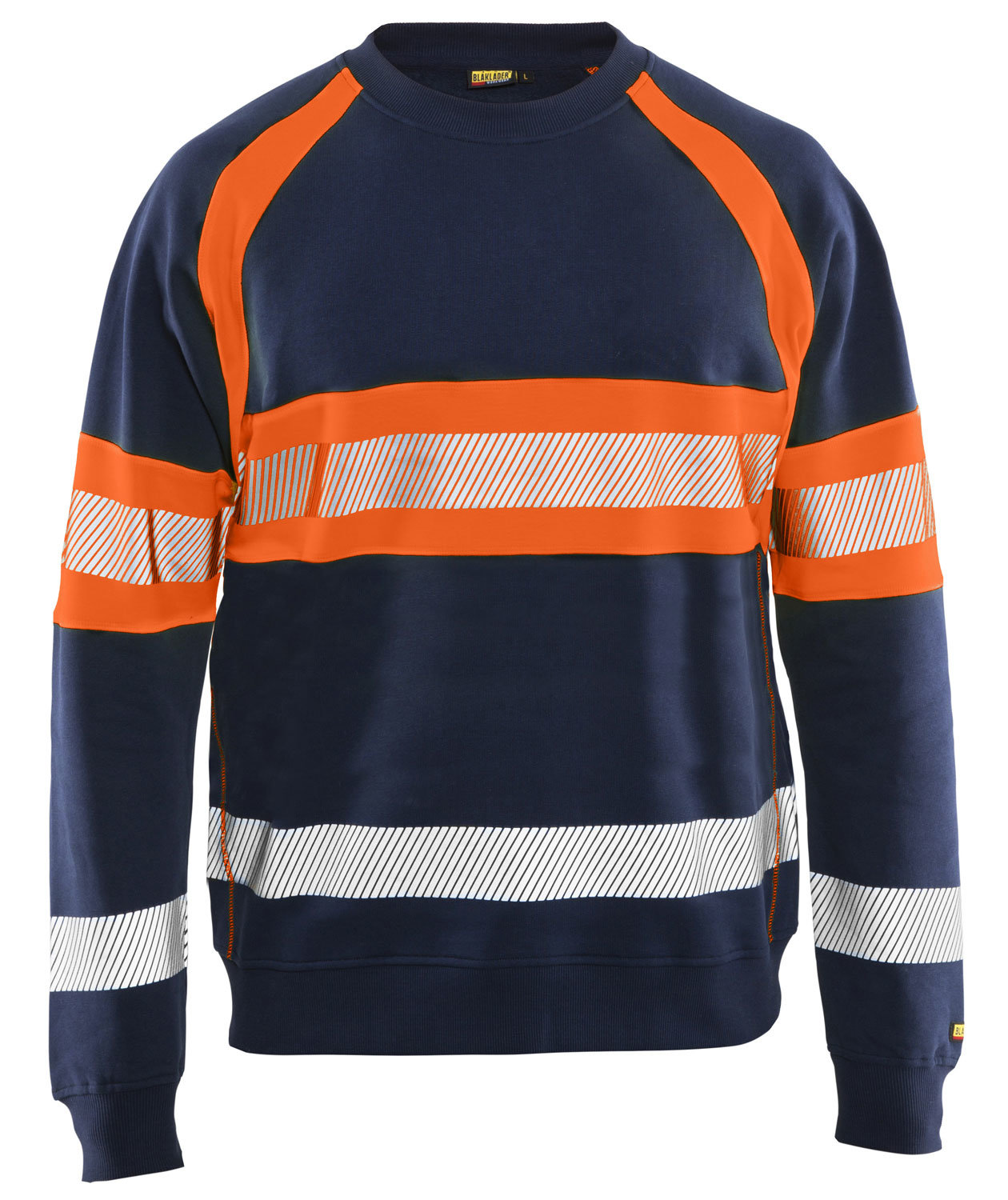 Bl&aring;kl&auml;der sweatshirt, Marinbl&aring;/Varselorange