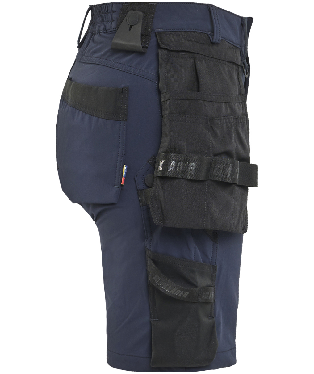 Bl&aring;kl&auml;der dame h&aring;ndv&aelig;rkershorts full stretch, M&oslash;rk Marinebl&aring;/Sort, large image number 2