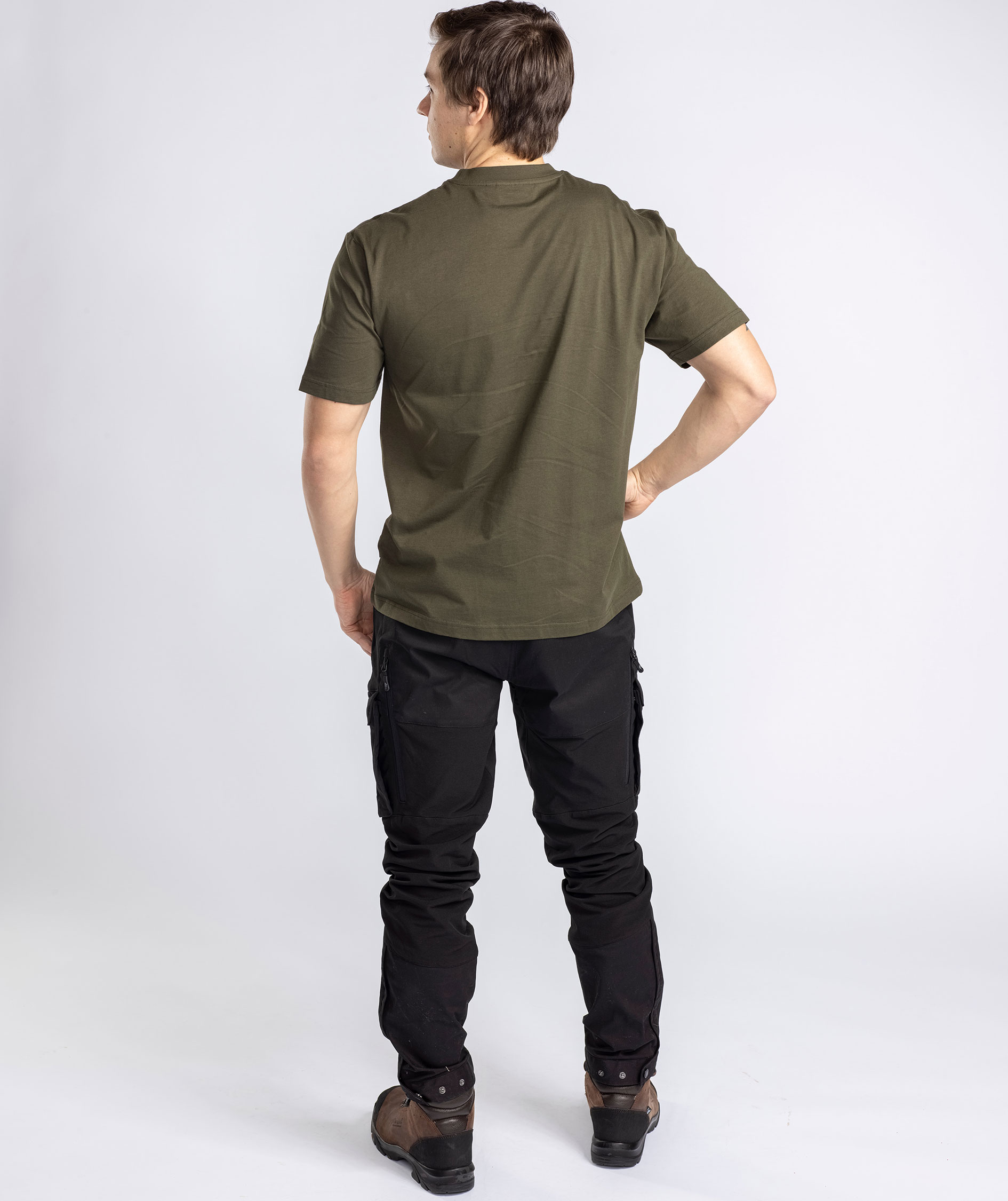 Pinewood 3-pak T-shirt, Azur Blue/Mossgreen/Black, large image number 12