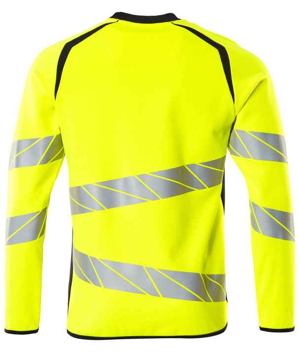 Mascot Accelerate Safe sweatshirt, Hi-Vis Gul/M&oslash;rk Marine, large image number 1