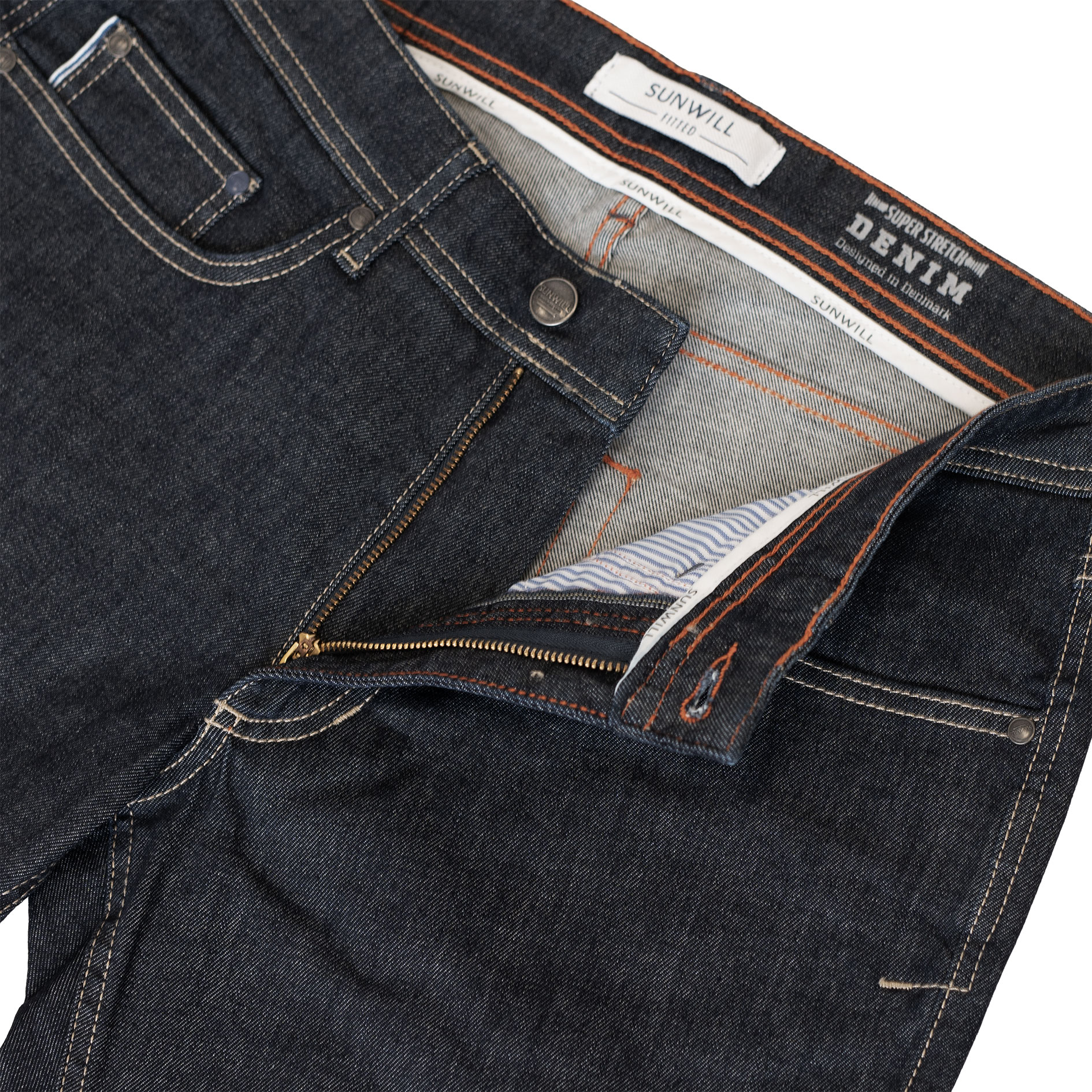 Sunwill Super Stretch fitted fit jeans, Navy, large image number 2