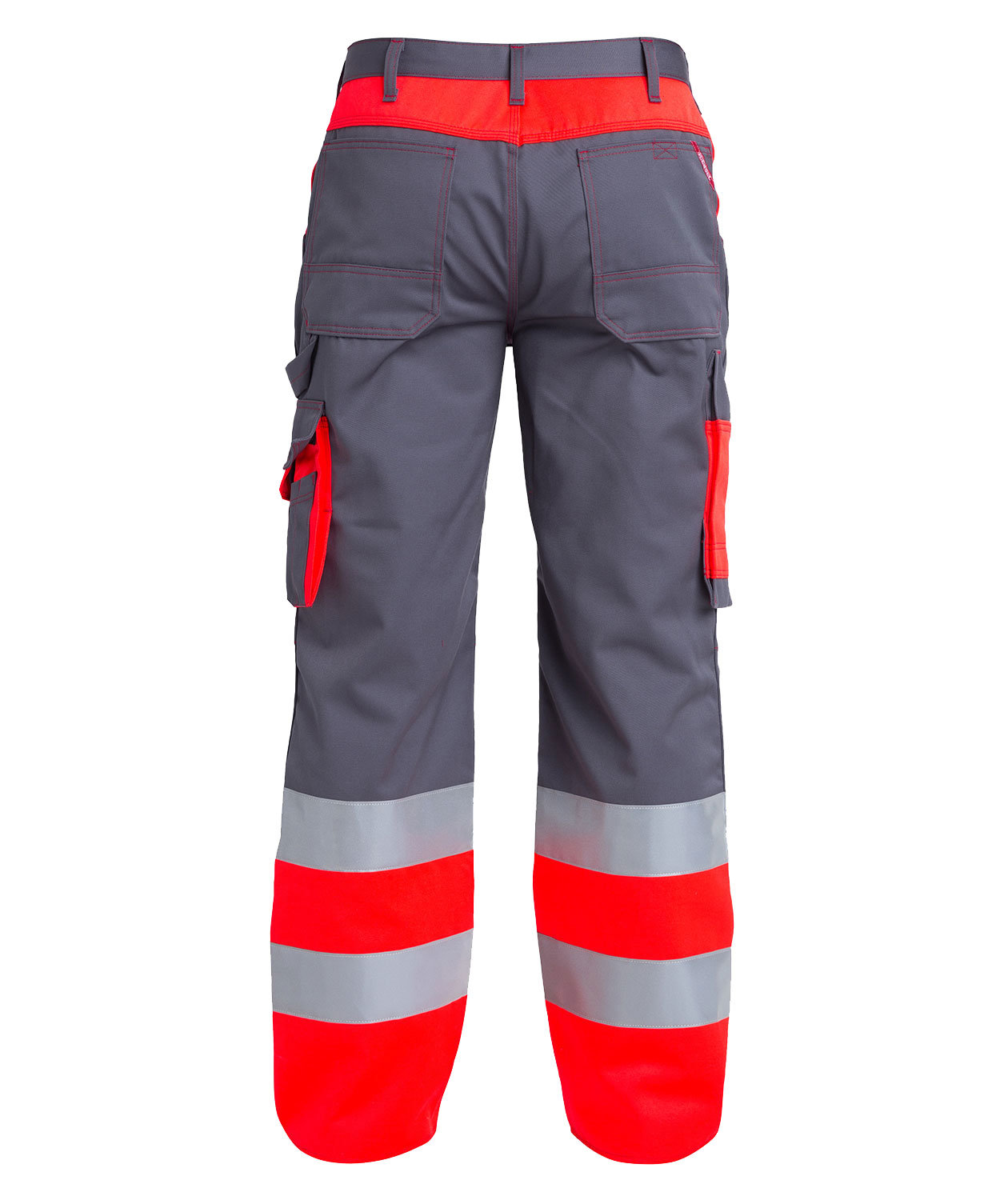 Engel work trousers, Grey/Hi-Vis red, large image number 1