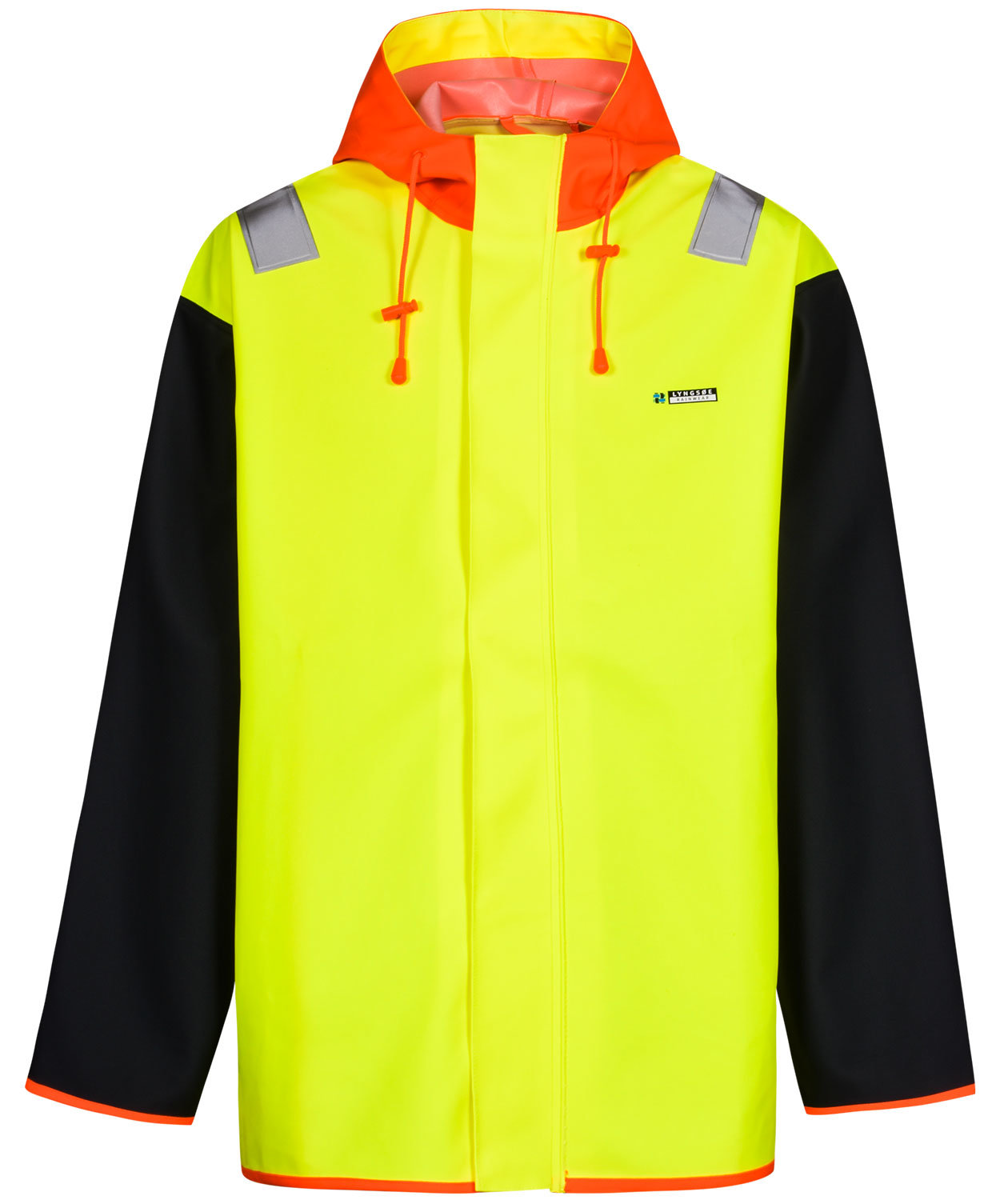 Lyngs&oslash;e PVC regnjacka, Varsel gul/marinbl&aring;