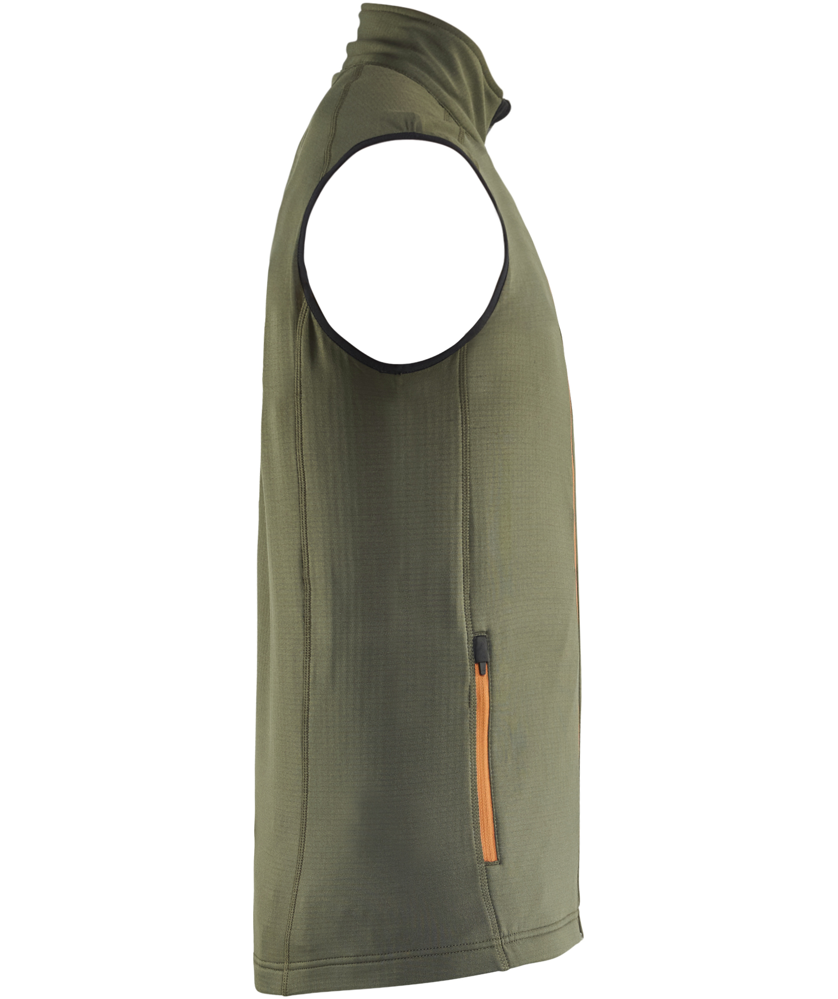 Bl&aring;kl&auml;der Striker fleecevest full stretch, Skovgr&oslash;n/Rust, large image number 2