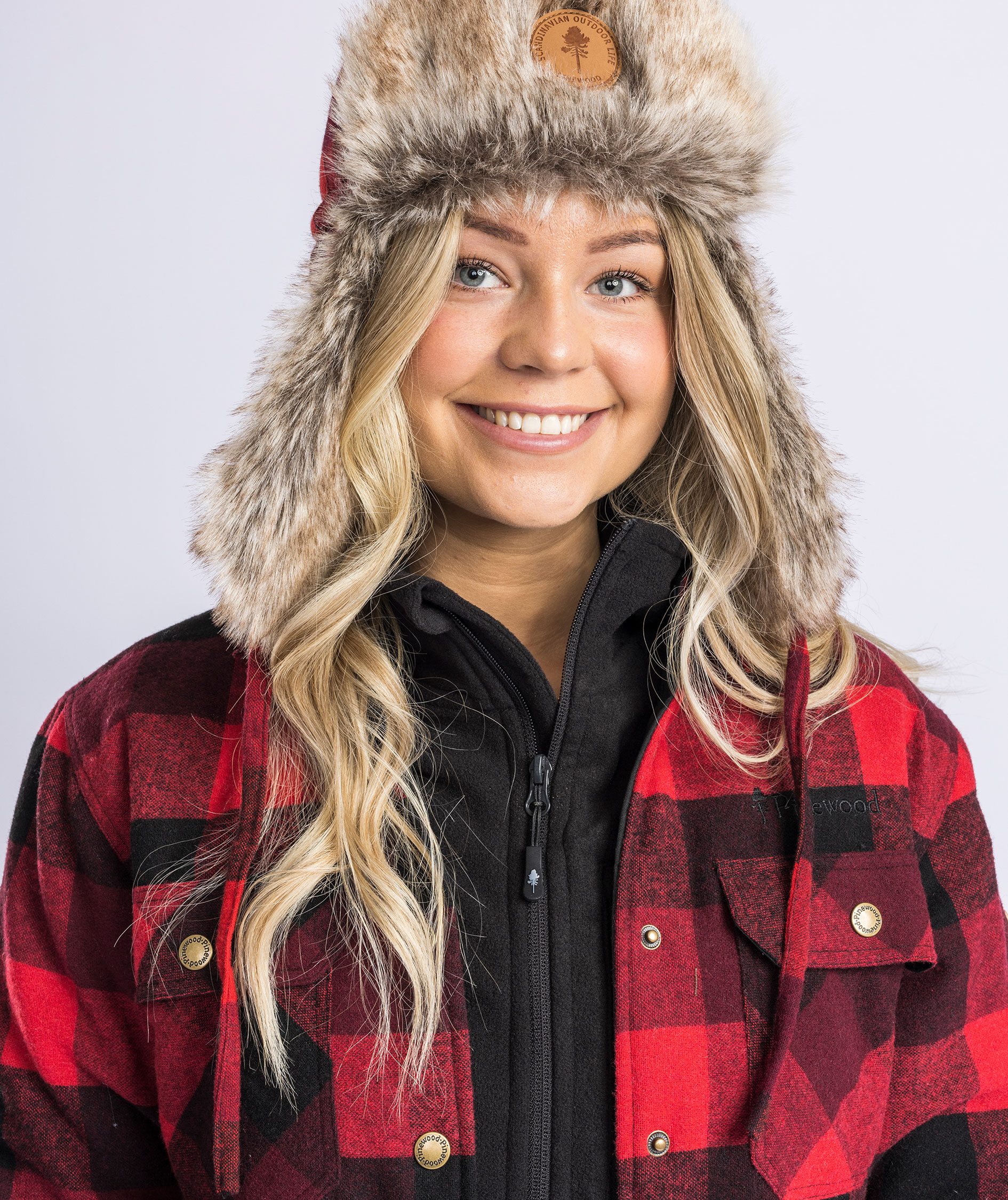 Pinewood Canada Classic 2.0 foret dame skjortejakke, Black/Red, large image number 6