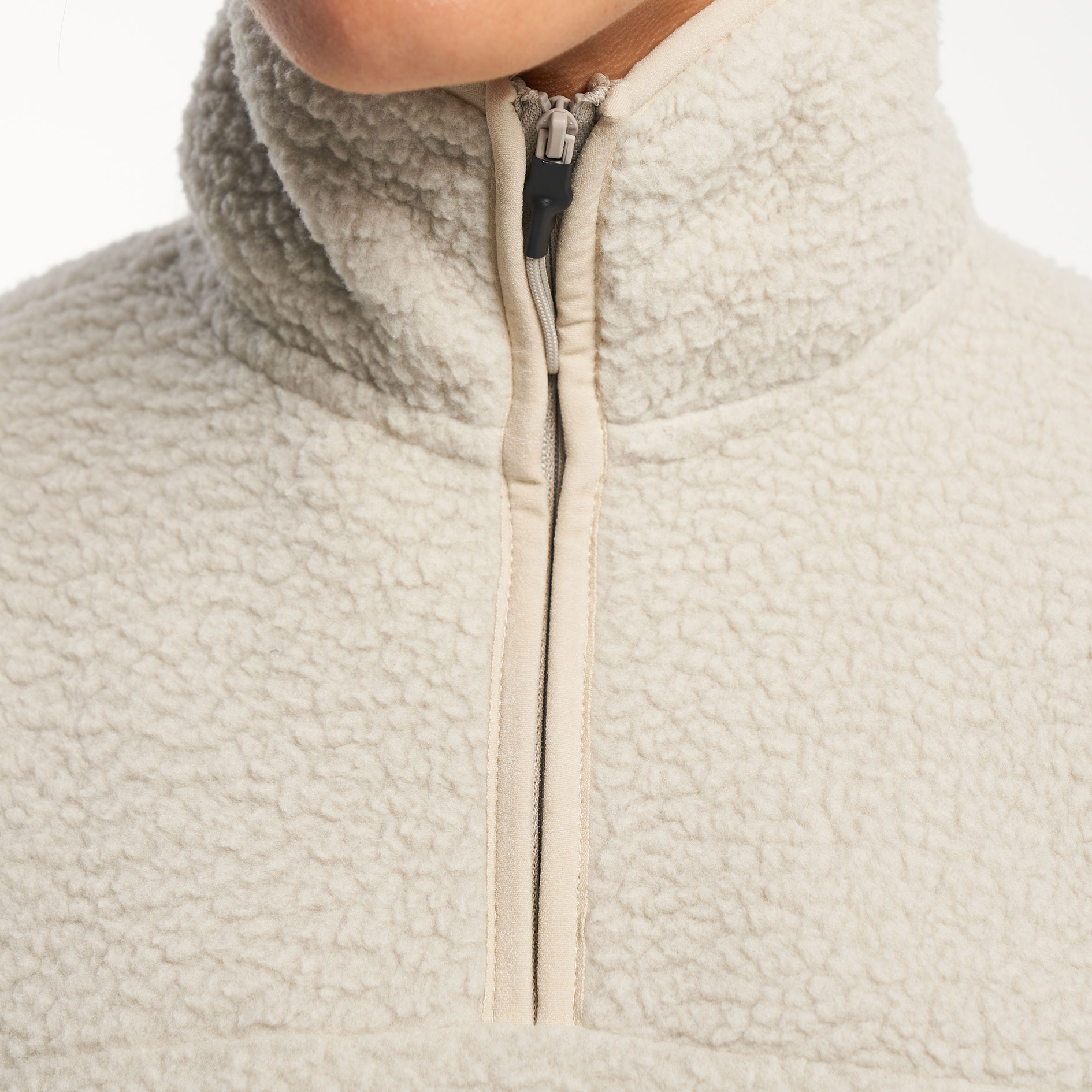 Tenson Yoke womens pile fleece halfzip, Sand, large image number 5