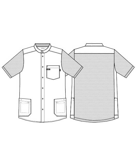 Kentaur kort&aelig;rmet pique skjorte, Bl&aring; Melange, large image number 2