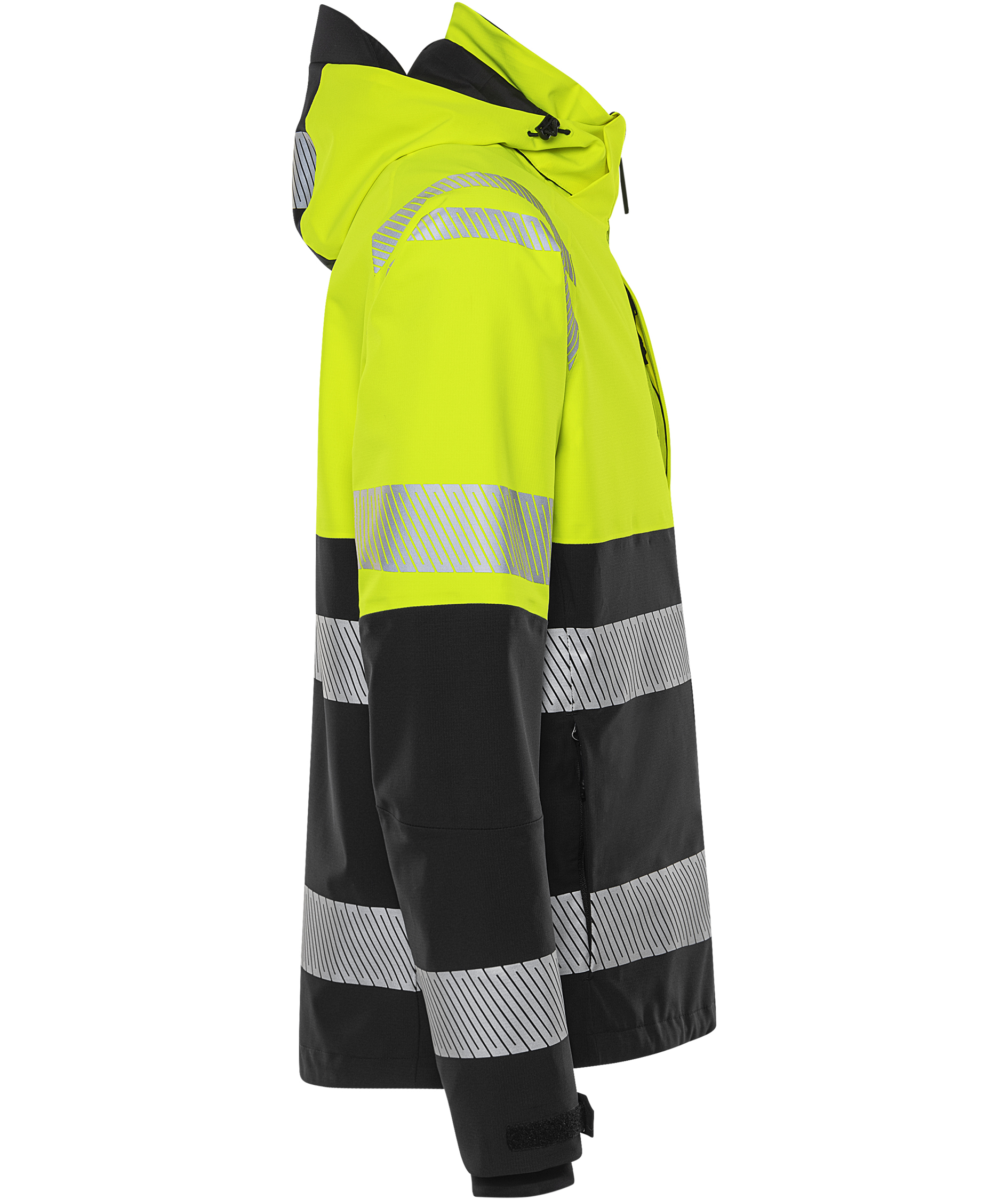 Fristads shell jacket 4690 GLS full stretch, Hi-vis Yellow/Black, large image number 4