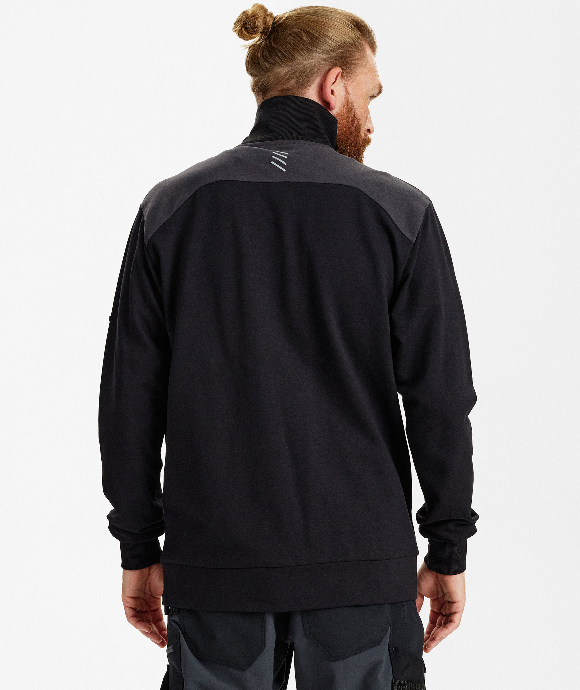 Engel Entire sweat cardigan, Black/Anthracite Grey, large image number 4