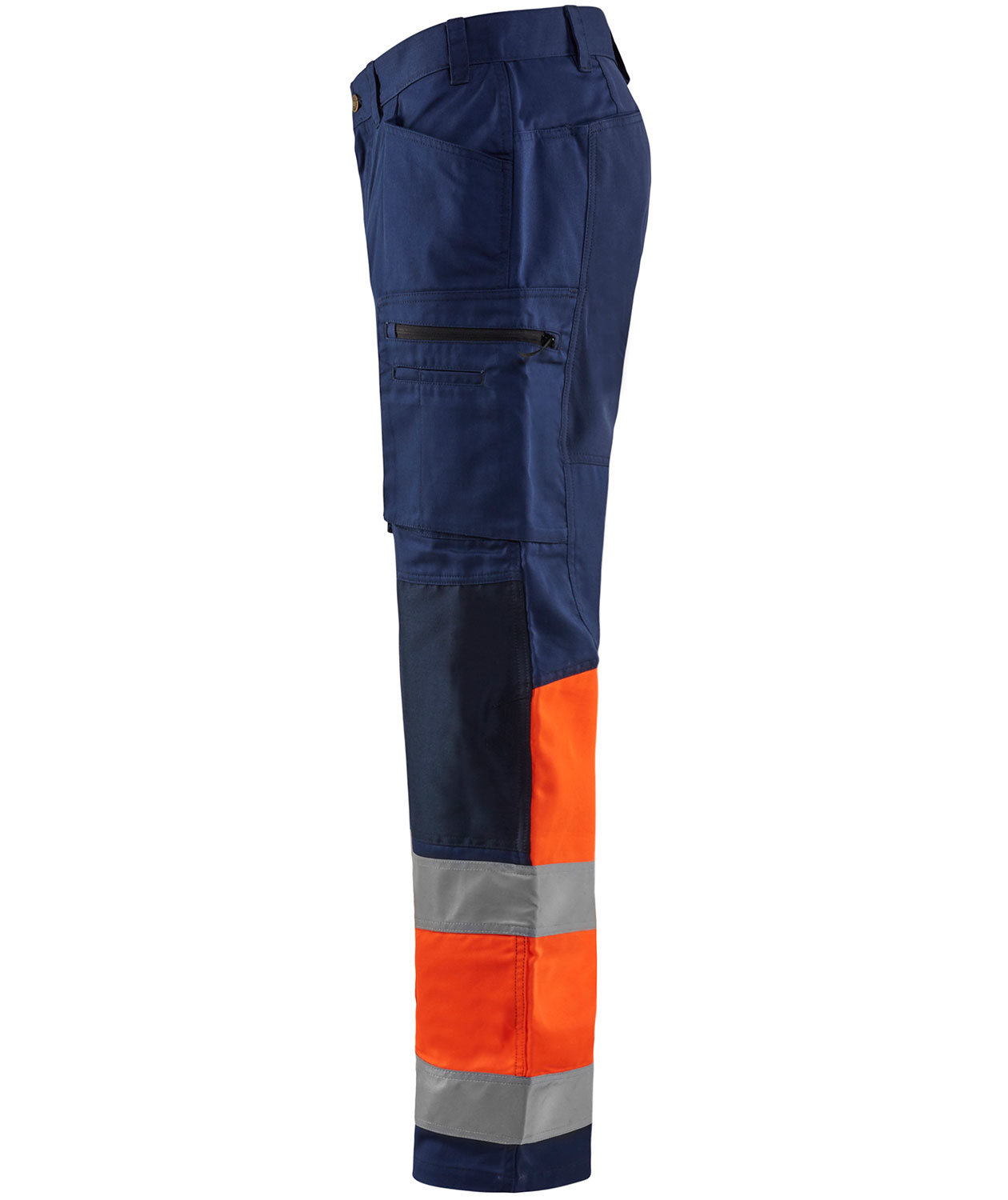 Bl&aring;kl&auml;der arbeidsbukse, Marine/Hi-Vis Oransje, large image number 2