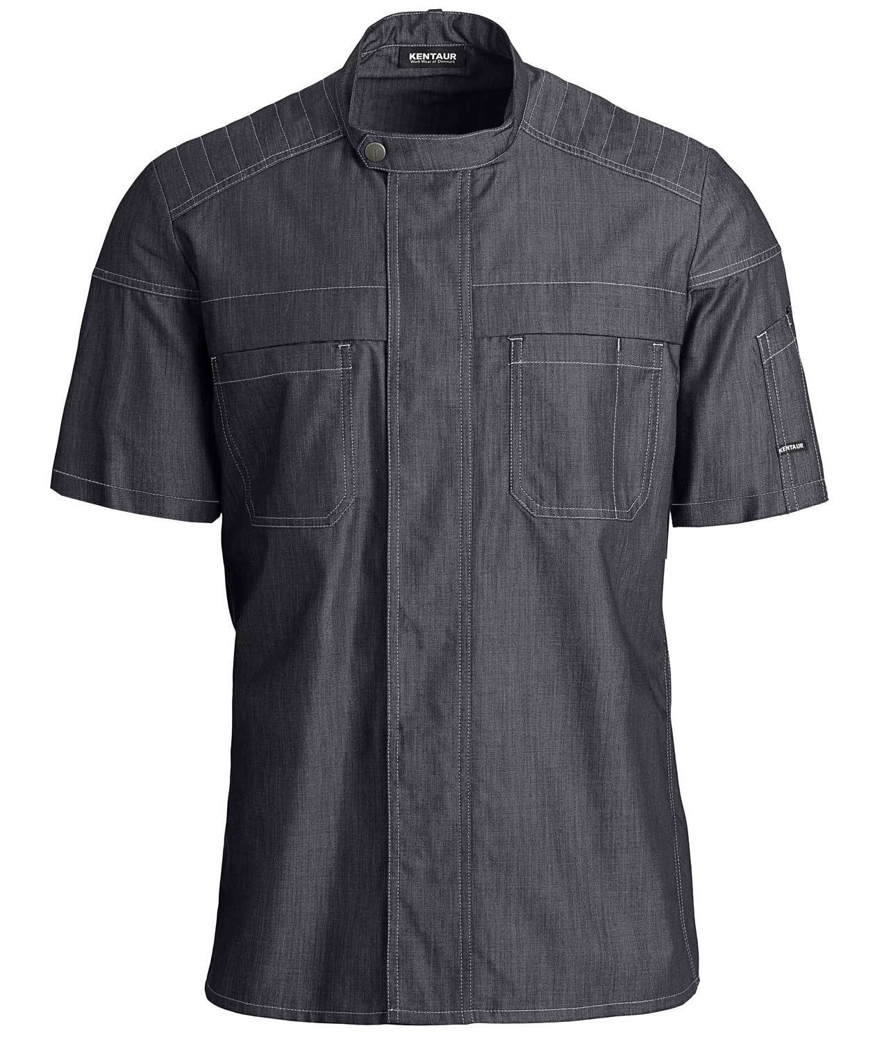 Kentaur Biker short-sleeved chefs-/server jacket, Ocean Blue, large image number 0