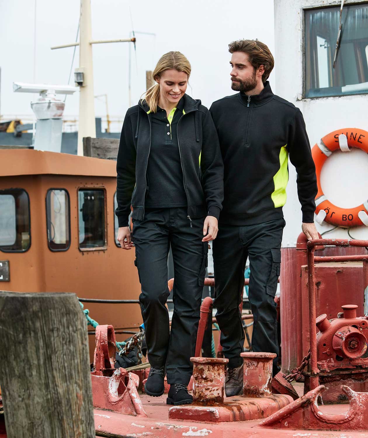 South West Webber  sweatshirt, Svart/Gul