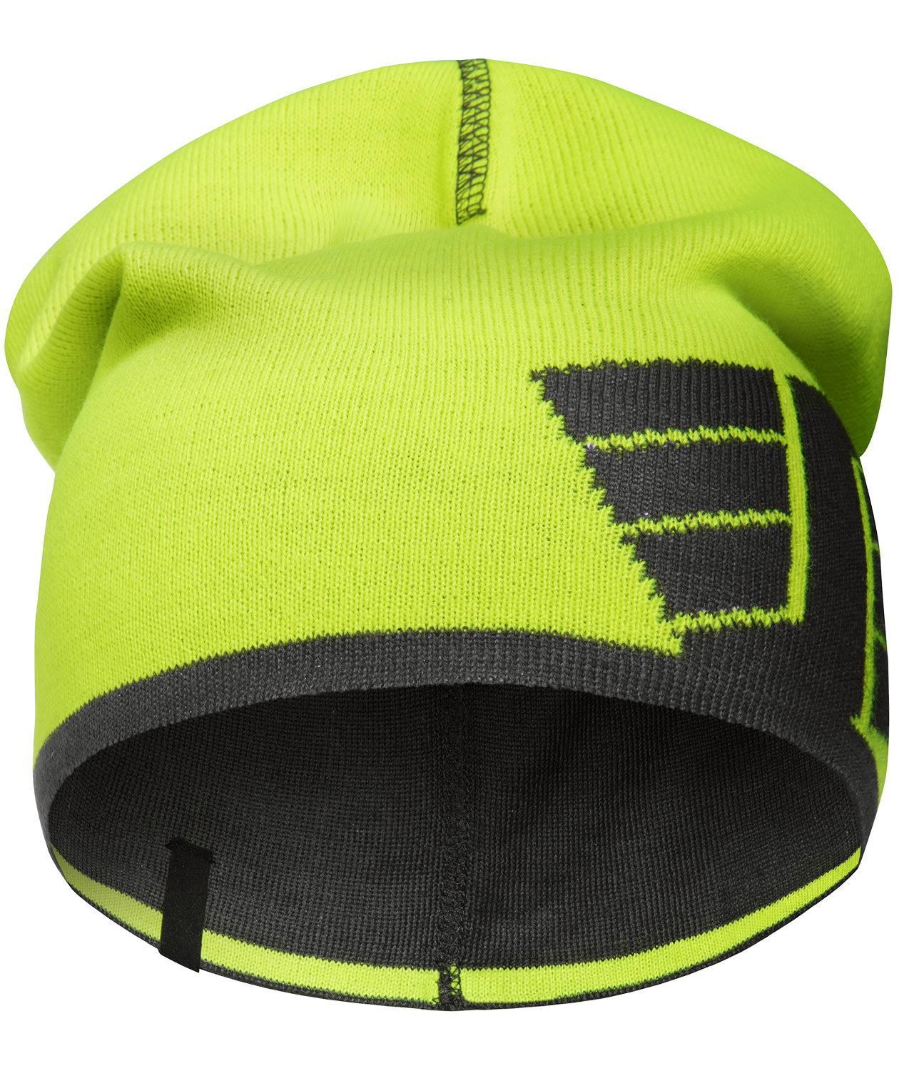 Snickers vendbar strikket lue