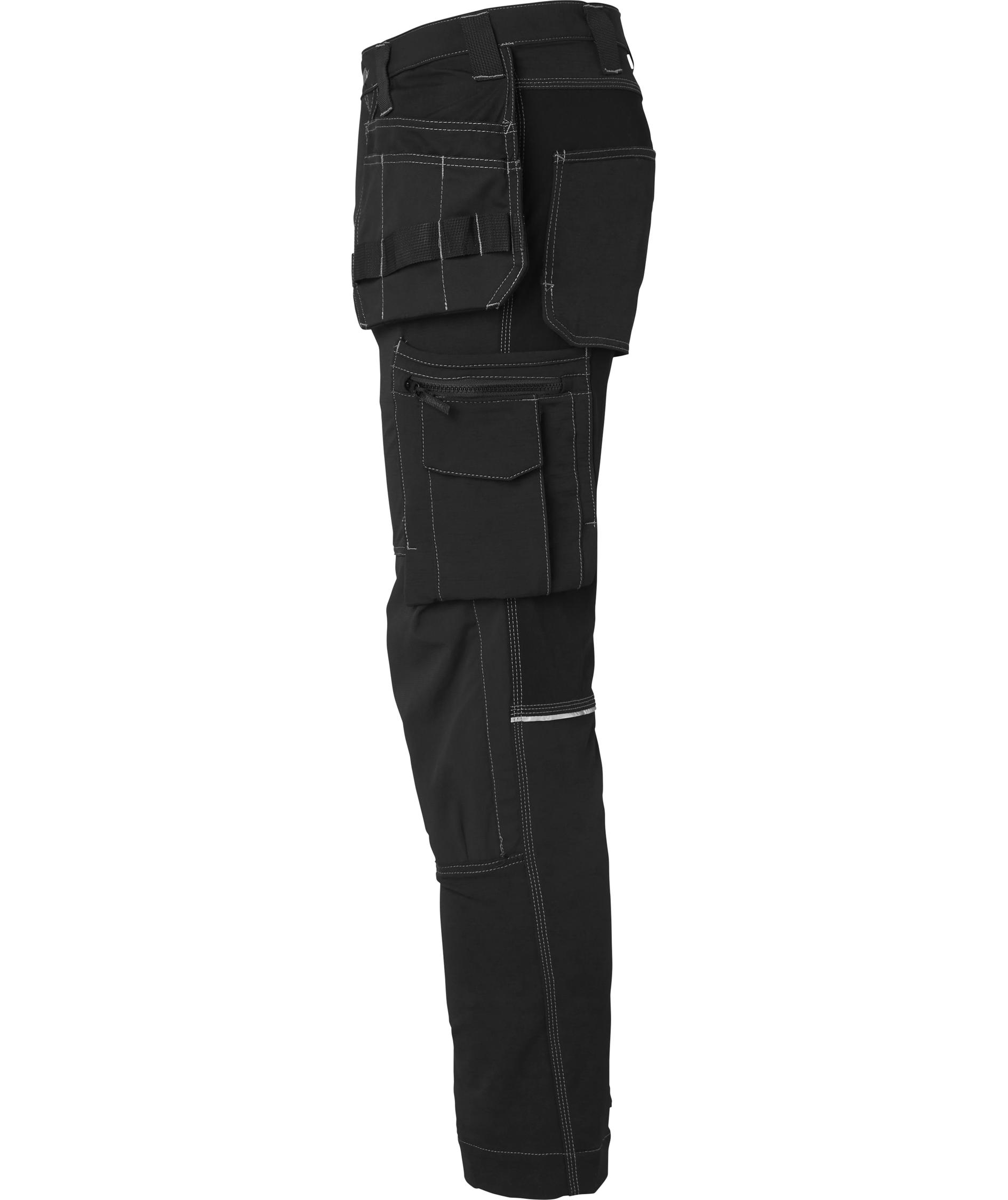 Top Swede hantverksbyxa 306 full stretch, Svart, large image number 3