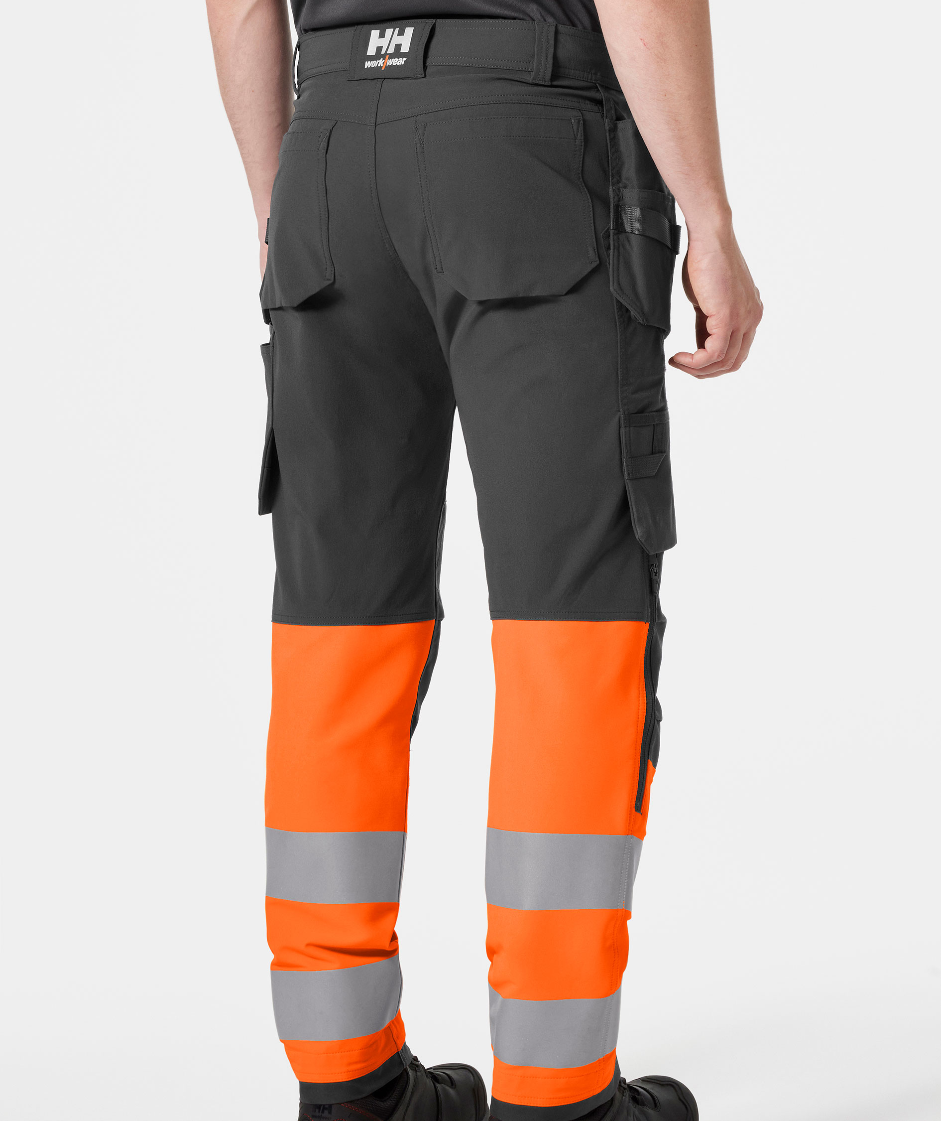 Helly Hansen Alna 4X h&aring;ndverksbukse full stretch, Hi-vis Oransje/Ebony, large image number 3
