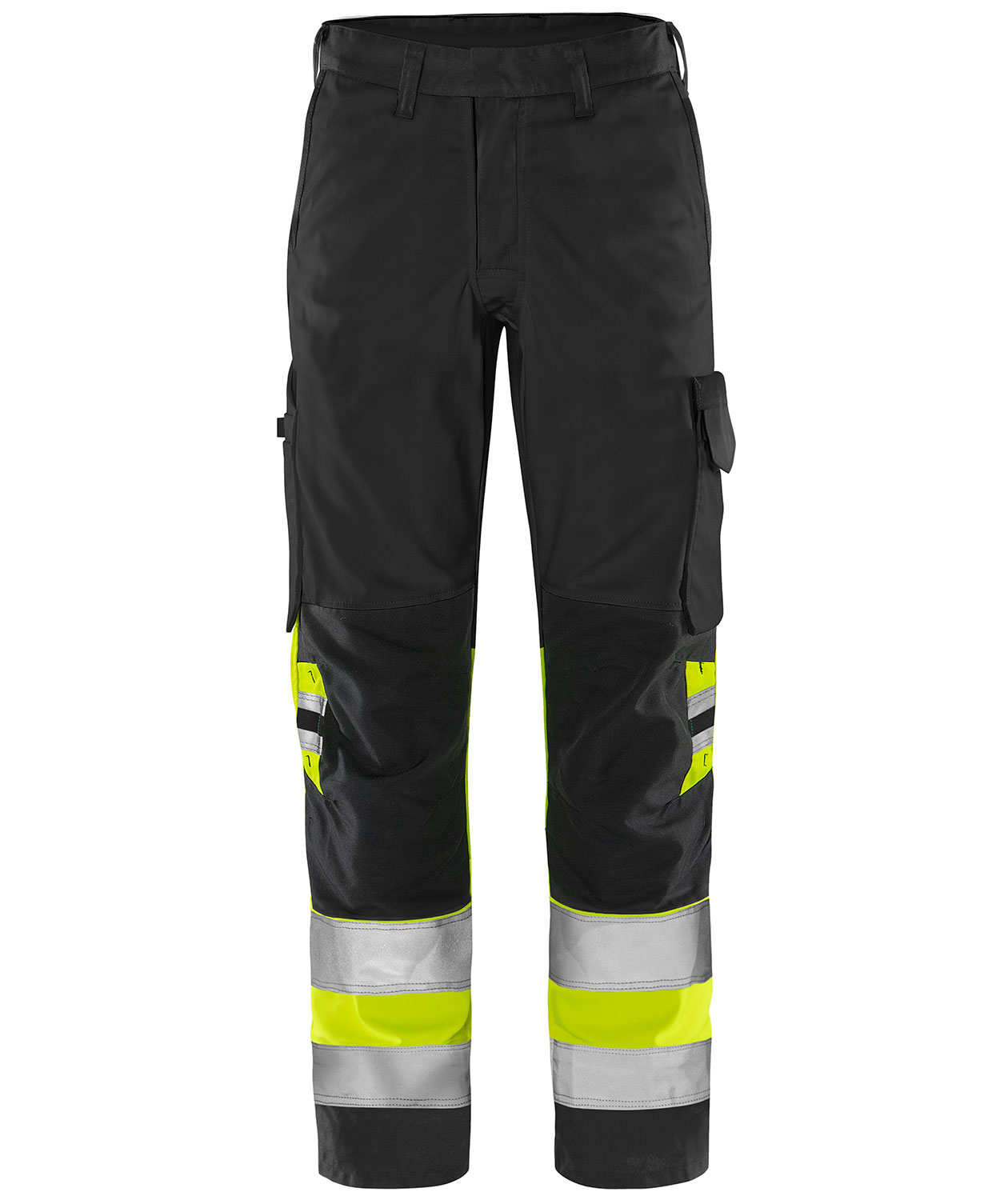 Fristads Green arbeidsbukse 2649 GPLU, Svart/Hi-Vis Gul, large image number 0