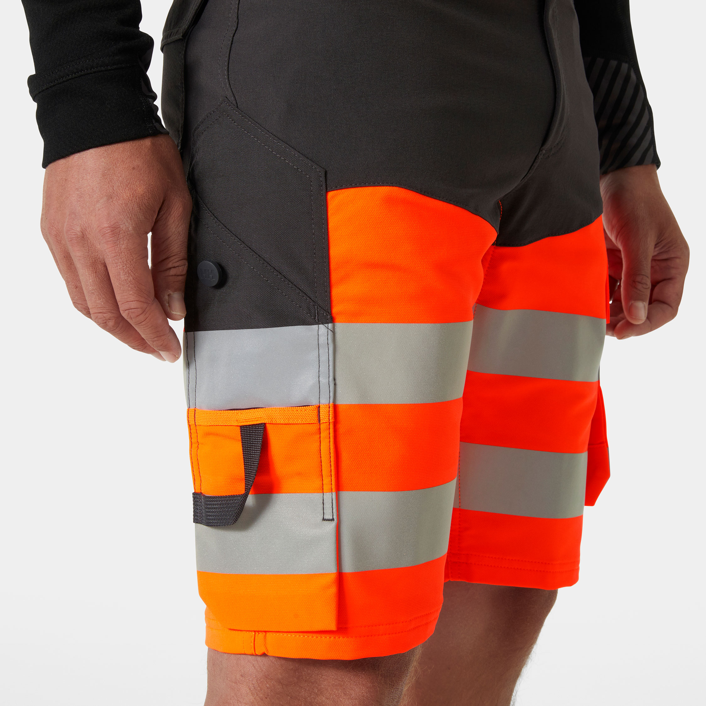 Helly Hansen Alna 4X Connect&trade; arbeidsshorts full stretch, Hi-vis Oransje/Ebony, large image number 6