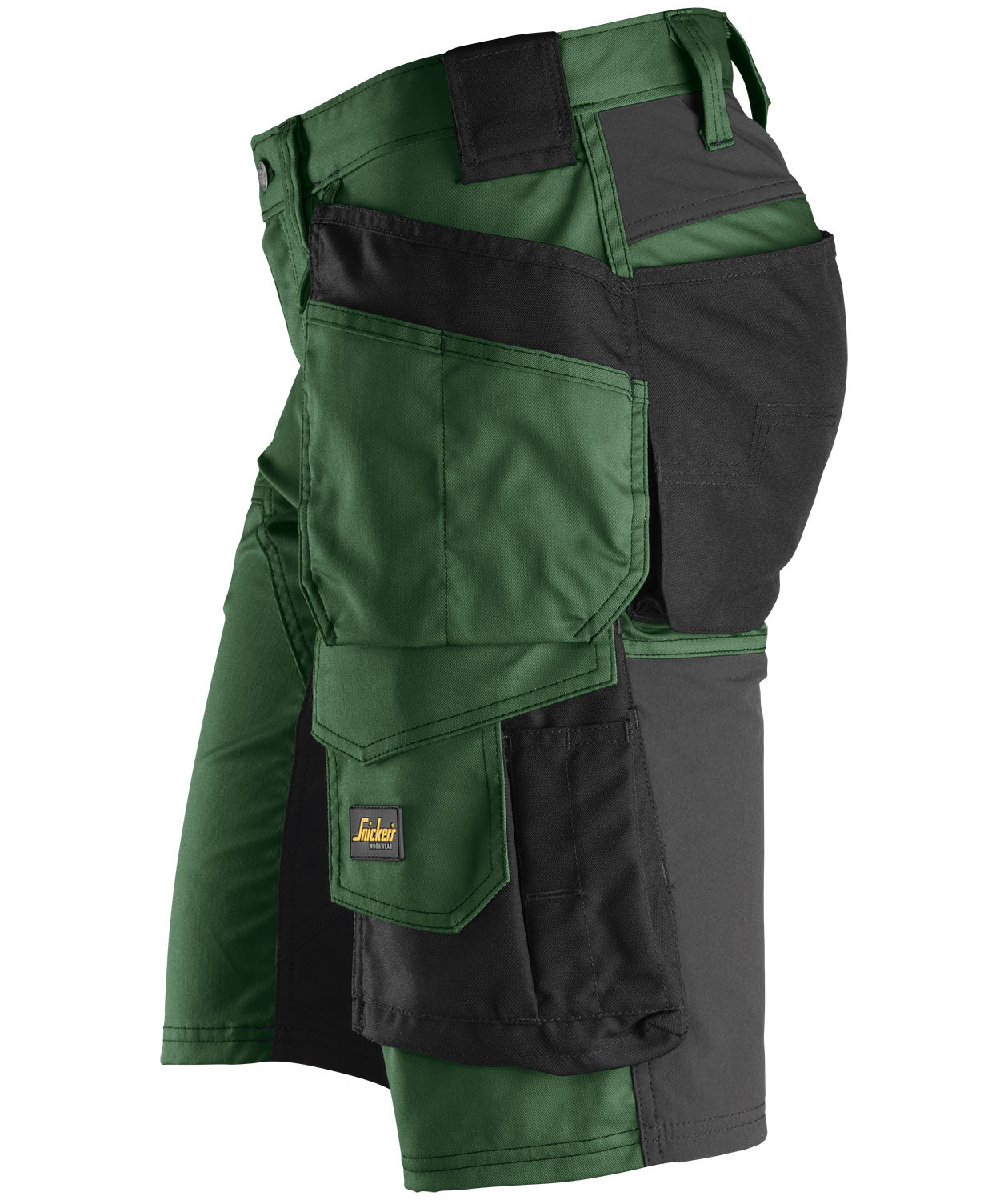 Snickers AllroundWork h&aring;ndverkershorts 6141, Skog gr&oslash;nn/svart, large image number 3
