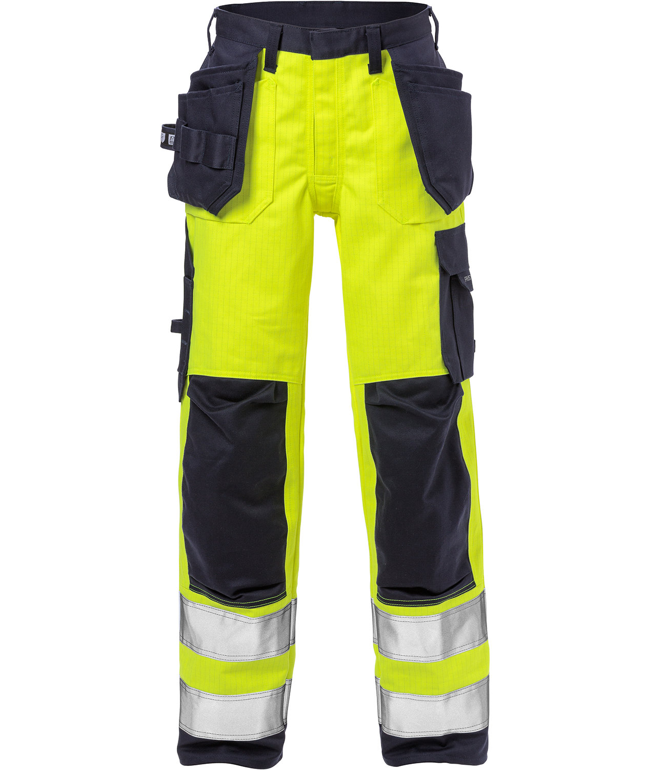 Fristads Flame Damen-Handwerkerhose 2589, Hi-Vis gelb/marine
