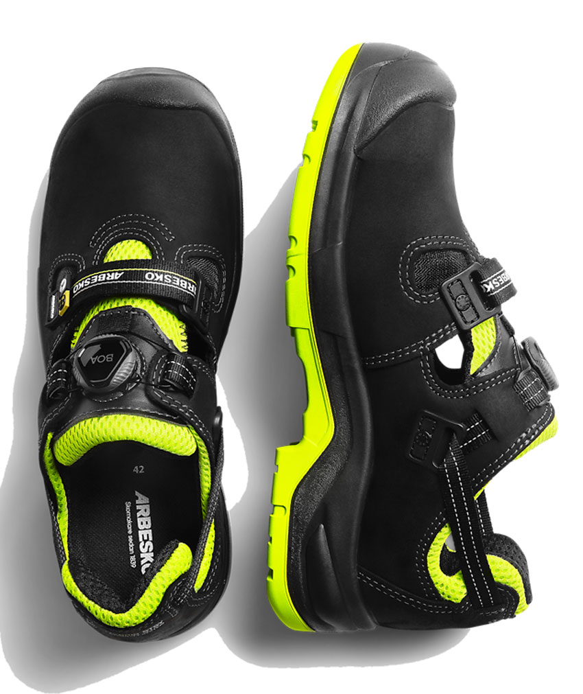 Arbesko 929 vernesko S1P, Svart/Lime