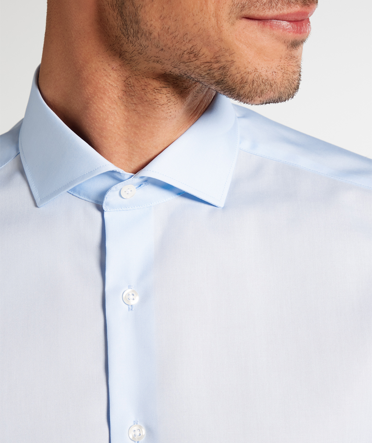 Eterna Uni Slim fit Poplin skjorte, Lysebl&aring;, large image number 4