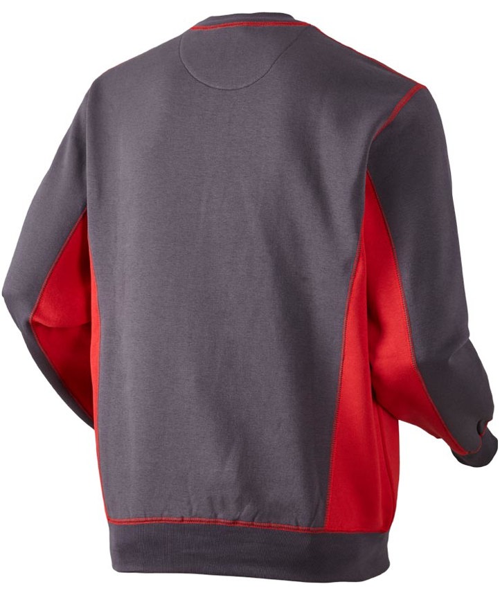 J.A.K. Basic sweatshirt 1626, Gr&aring;/R&oslash;d, large image number 1