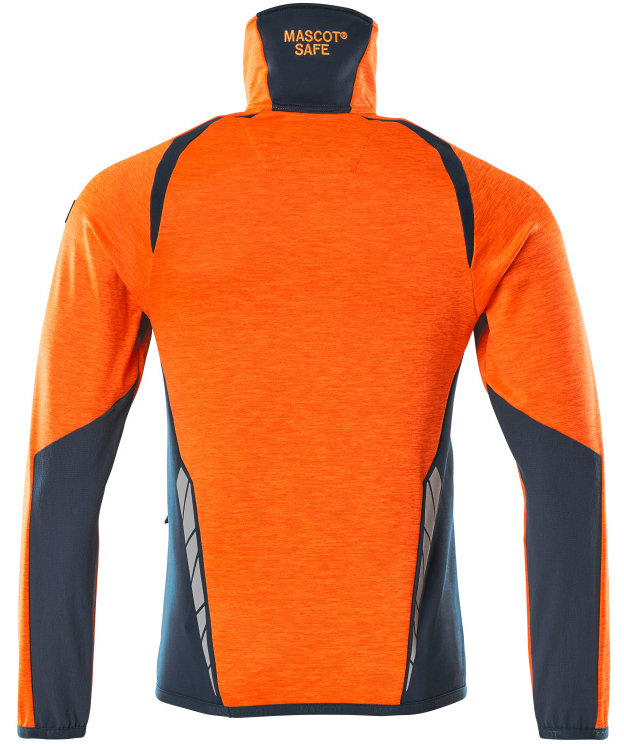 Mascot Accelerate Safe Fleecepullover, Hi-Vis Orange/Dunkel Marine, large image number 1