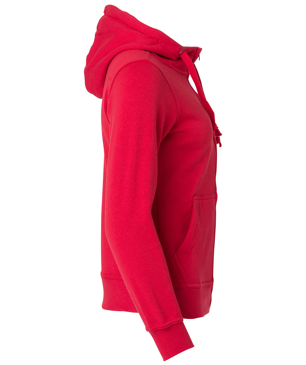 Clique Basic Hoody Zip dame h&aelig;ttetr&oslash;je, R&oslash;d, large image number 3