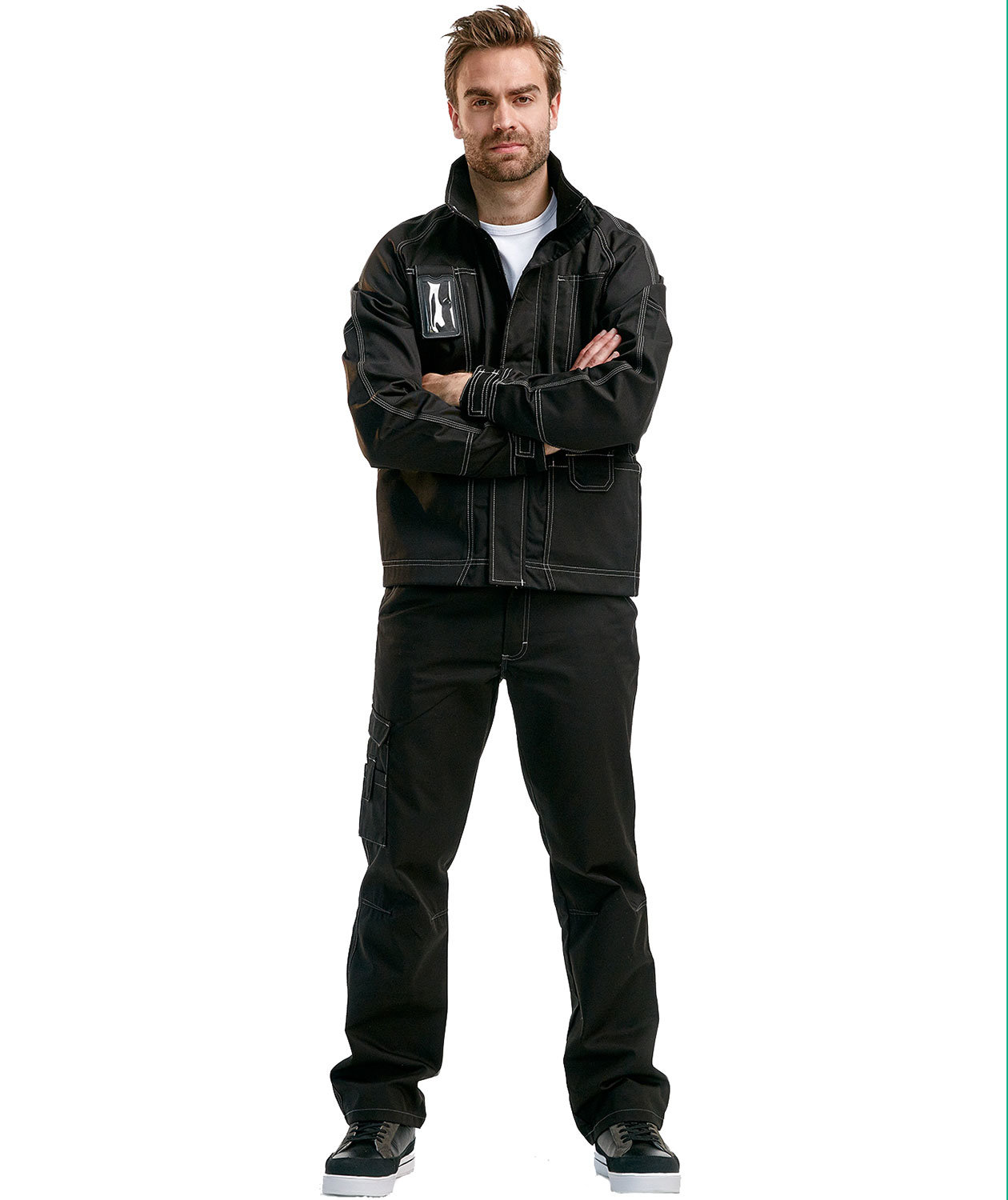 Bl&aring;kl&auml;der servicebyxa, Svart, large image number 4