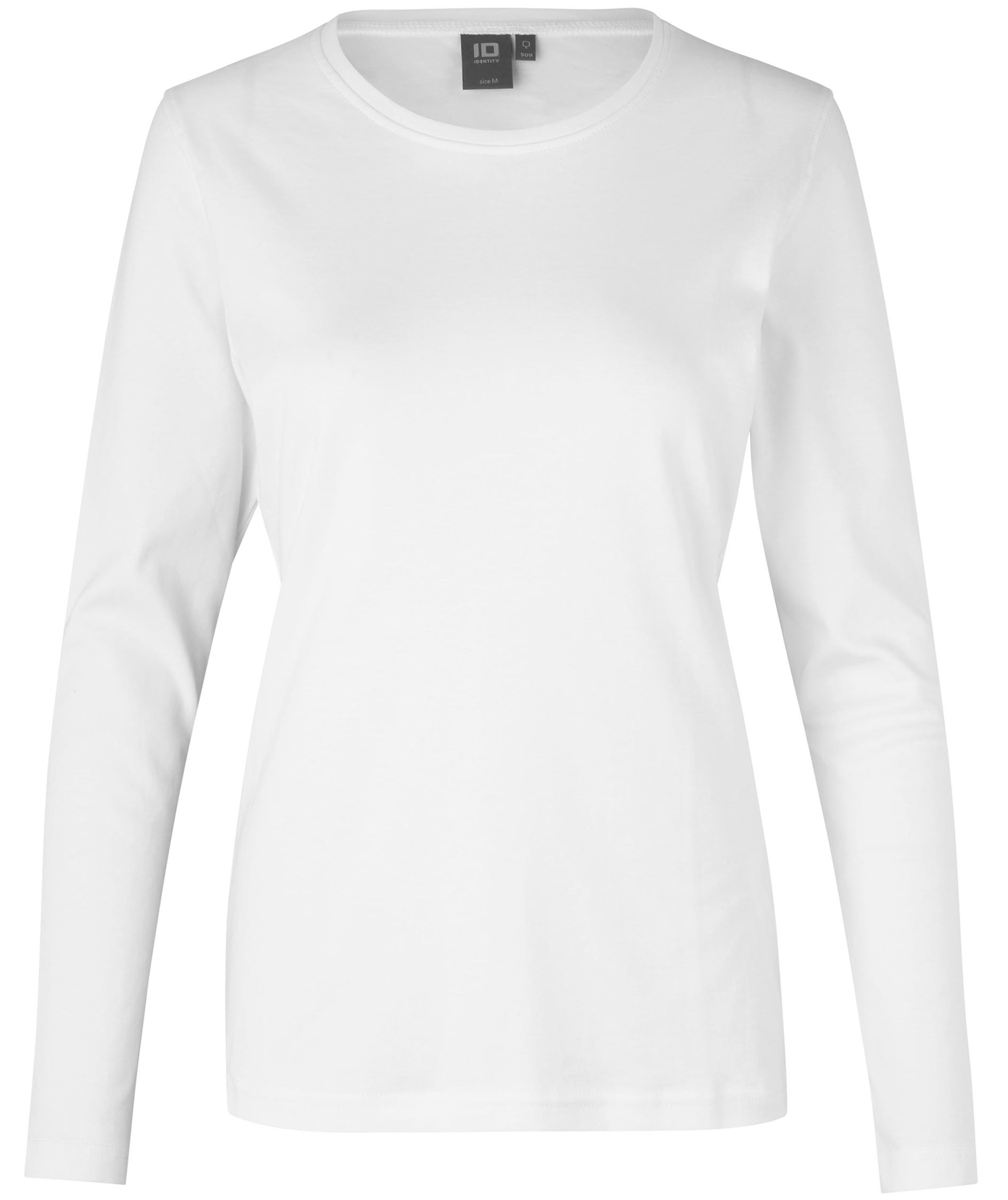 ID Identity Interlock l&aring;ng&auml;rmad T-shirt dam, Vit, Vit, swatch