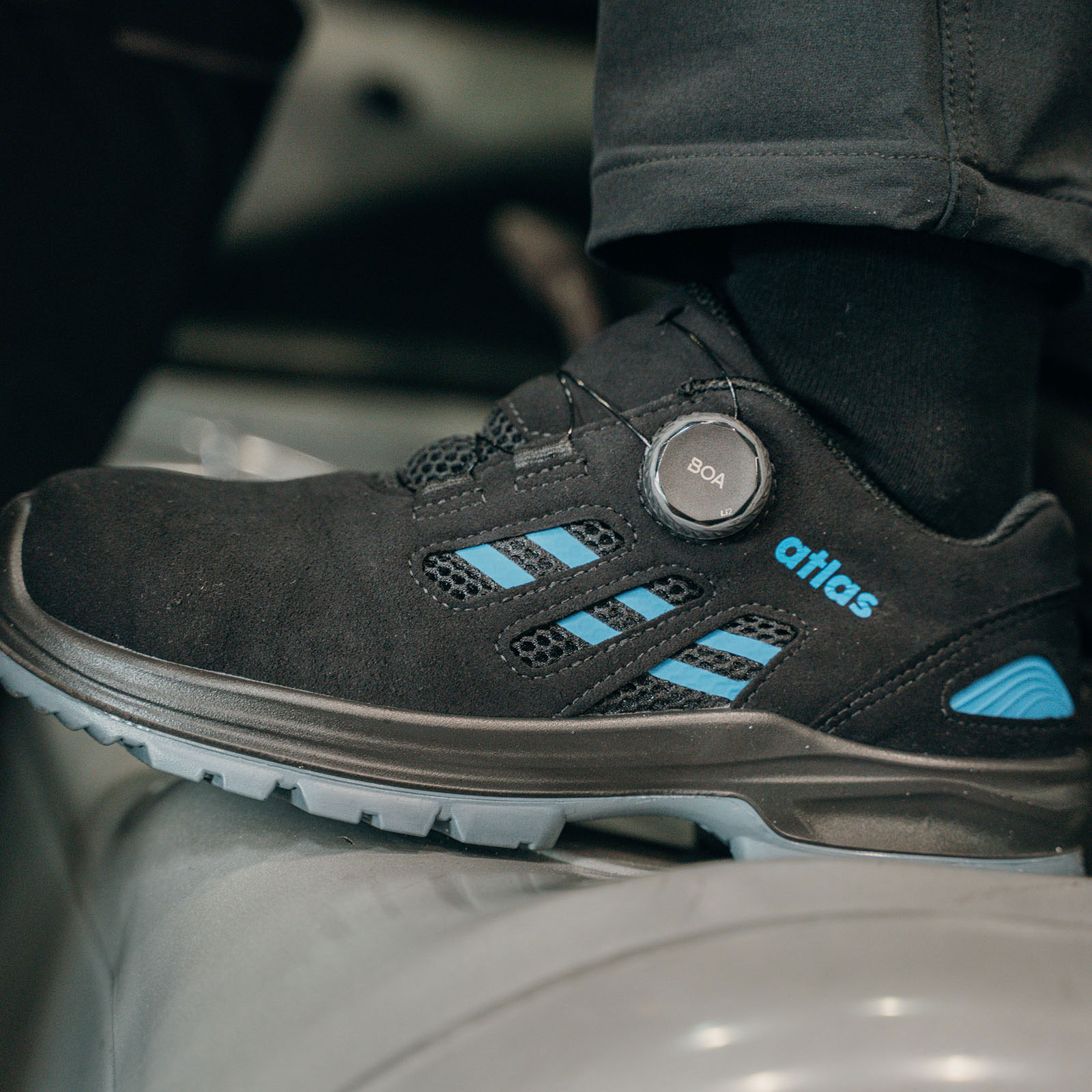 Atlas Flash 3405 XP vernesko S1P, Black/Blue, large image number 2