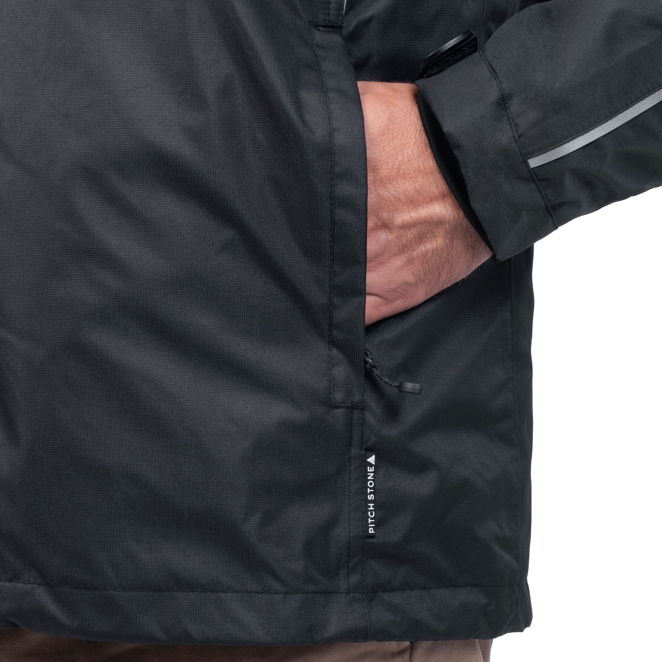 Pitch Stone Active-Pro Zip-in rain jacket, Black, large image number 10