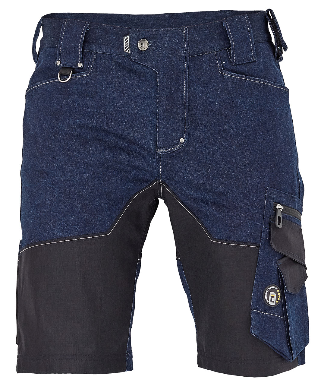 Cerva Neurum denim Arbeitsshorts full stretch, Marineblau