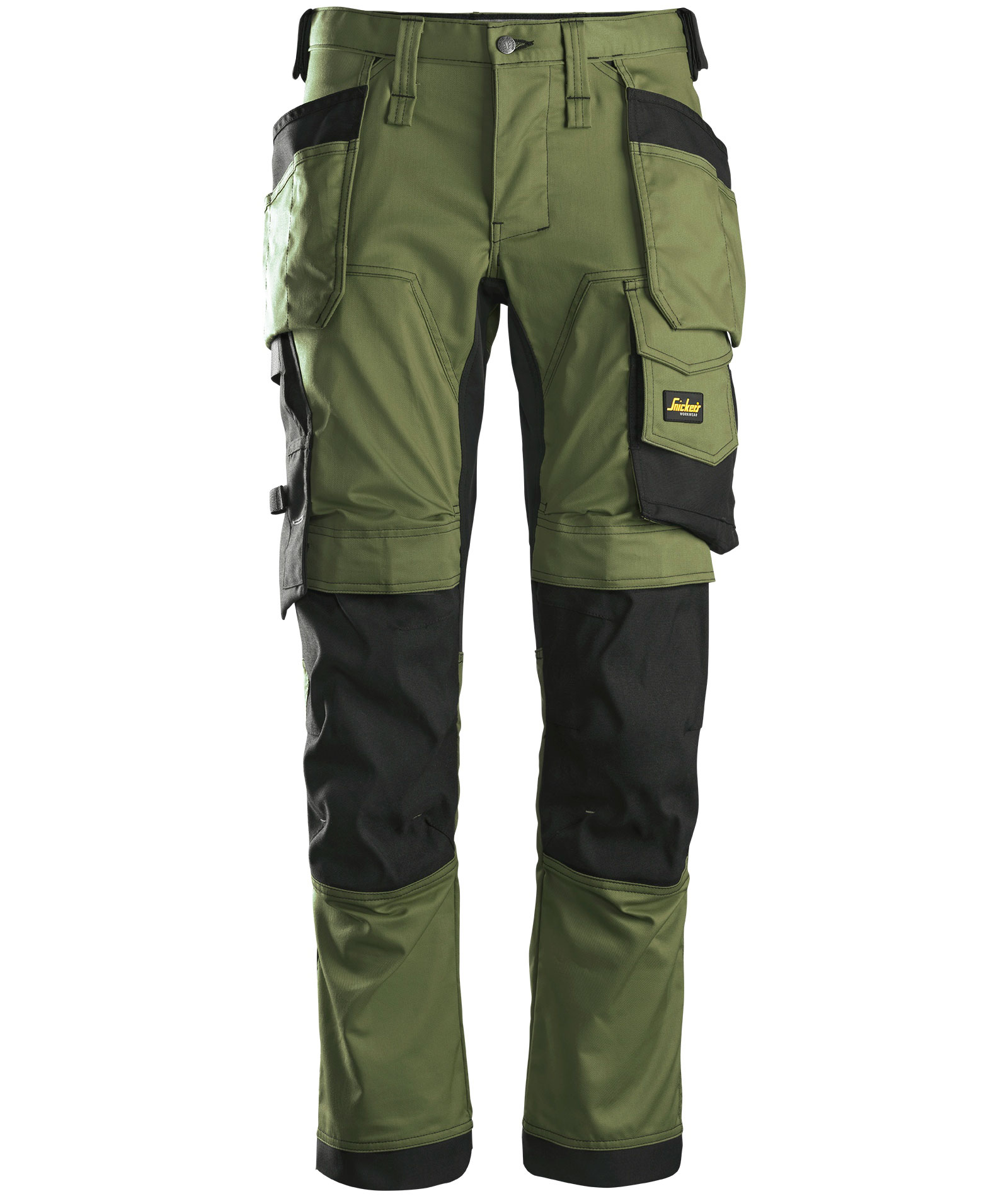 Snickers AllroundWork h&aring;ndv&aelig;rkerbukser 6241, Khaki gr&oslash;n/Sort, Khaki gr&oslash;n/Sort, swatch